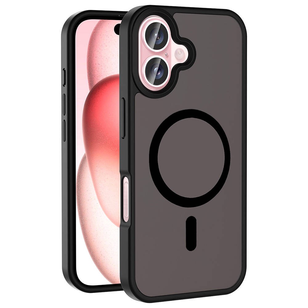 Apple iPhone 16 Kılıf M-safe Şarj Özellikli Mat Arka Yüzey Zore Sio Kapak