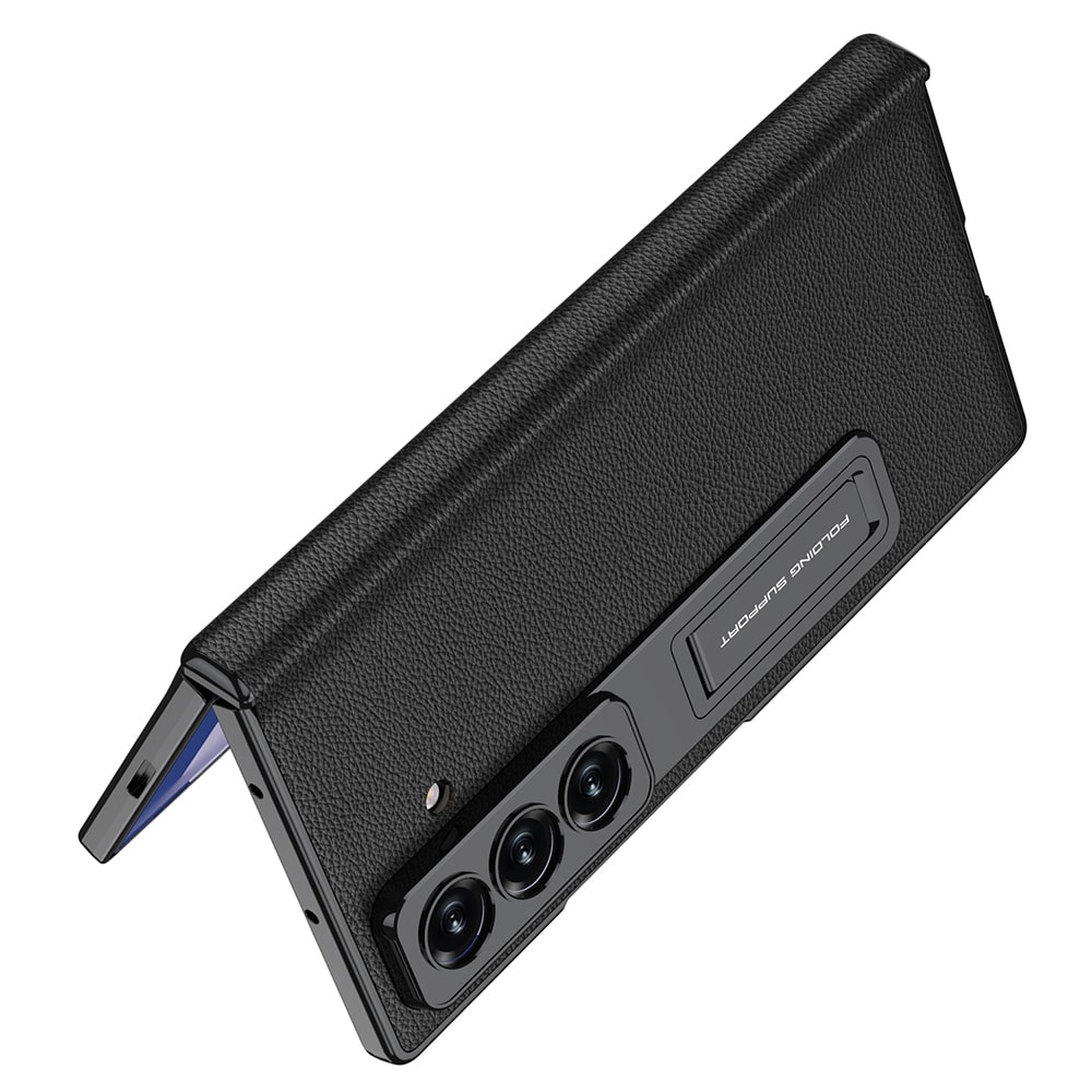 ​Galaxy Z Fold 7 Kılıf Deri Standlı Zore Kıpta Premium Kılıf