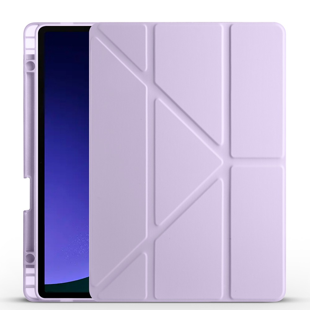 Galaxy Tab S9 FE Kılıf Zore Tri Folding Kalem Bölmeli Standlı Kılıf
