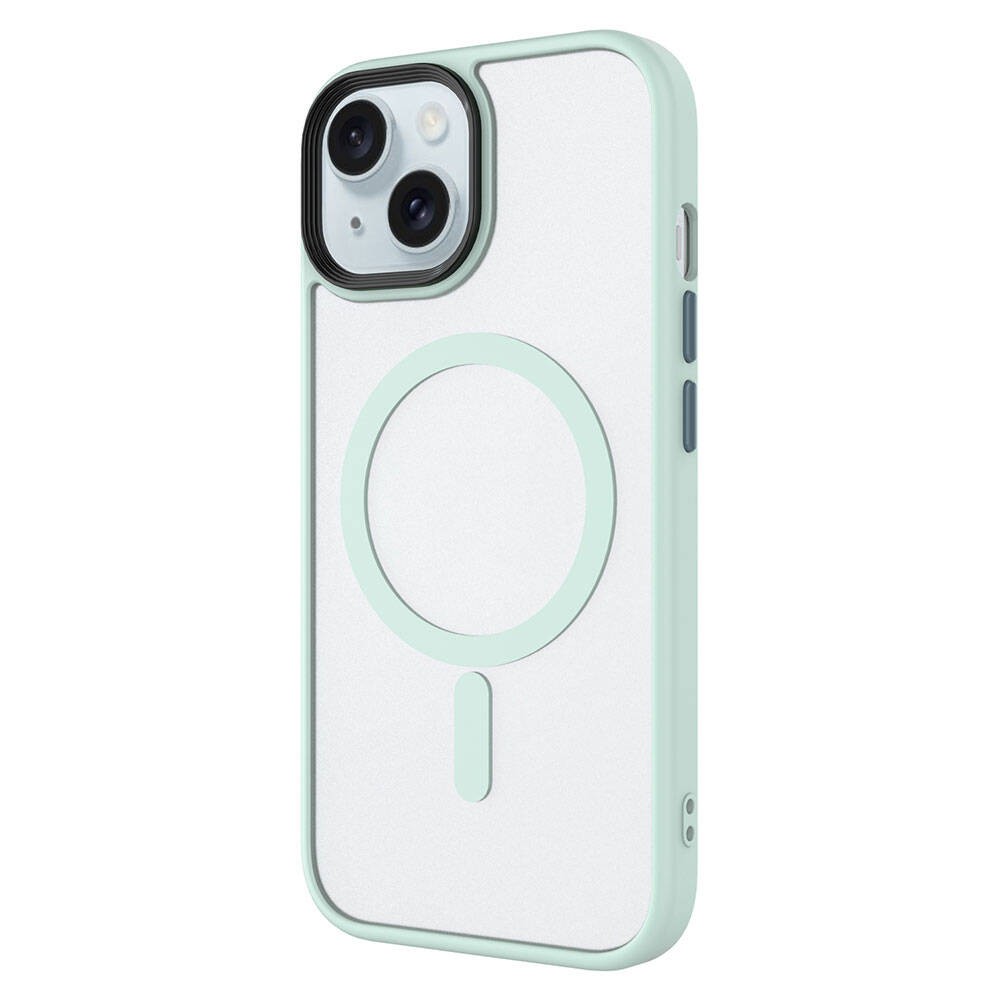 Apple iPhone 15 Kılıf Mat Arka Yüzey Wireless Şarj Özellikli Zore Flet M-safe Kapak