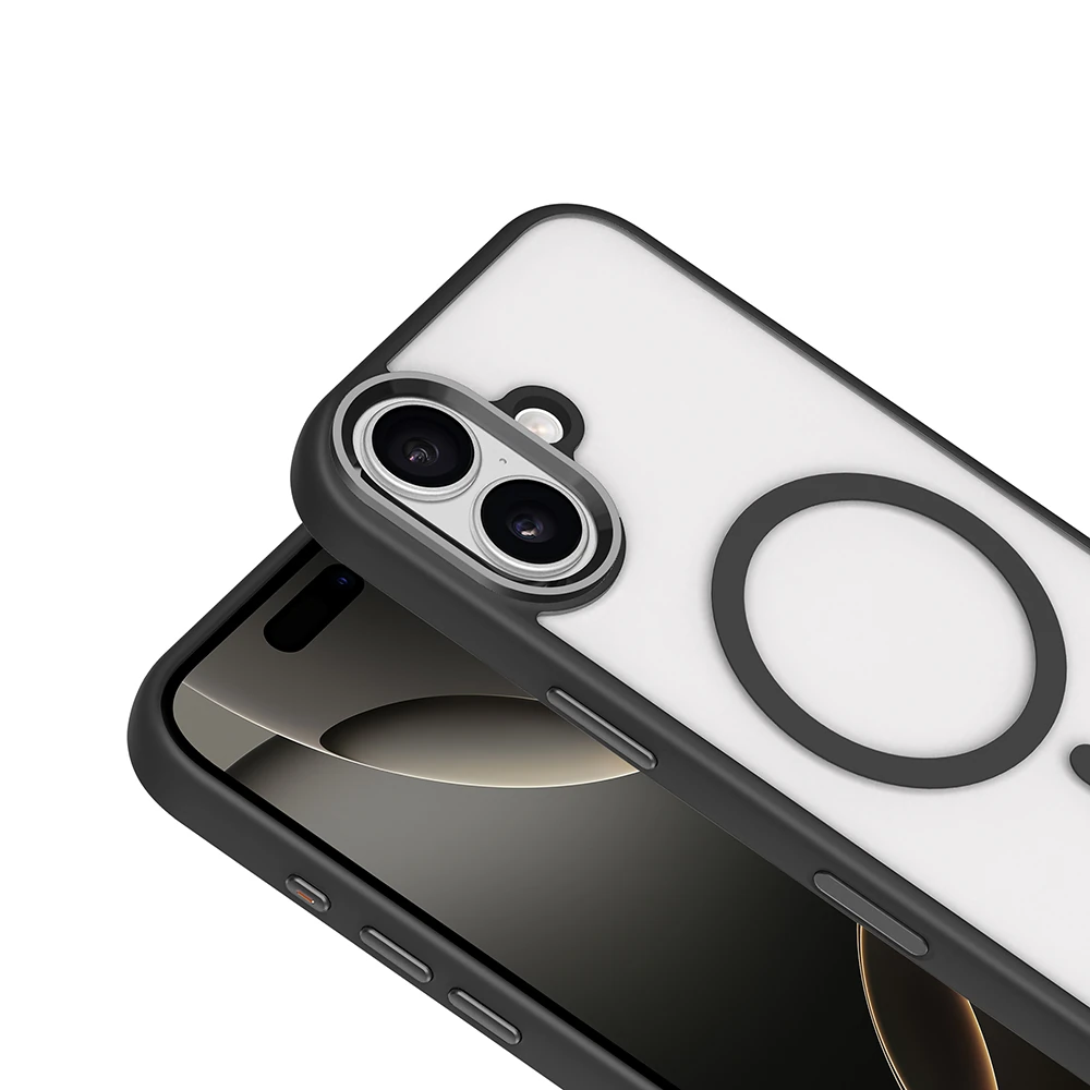 Apple iPhone 17 Kılıf Wireless Şarj Özellikli Zore Krom M-safe Silikon Kapak