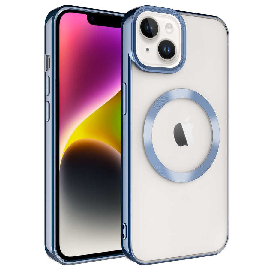 Apple iPhone 14 Kılıf M-safe Wireless Şarj Özellikli Zore Setro Silikon