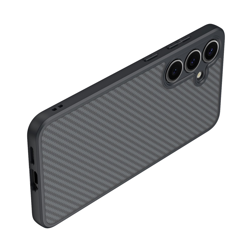 Galaxy S25 Plus Kılıf M-safe Şarj Özellikli Karbon Fiber Tasarımlı Zore Elnino Kapak