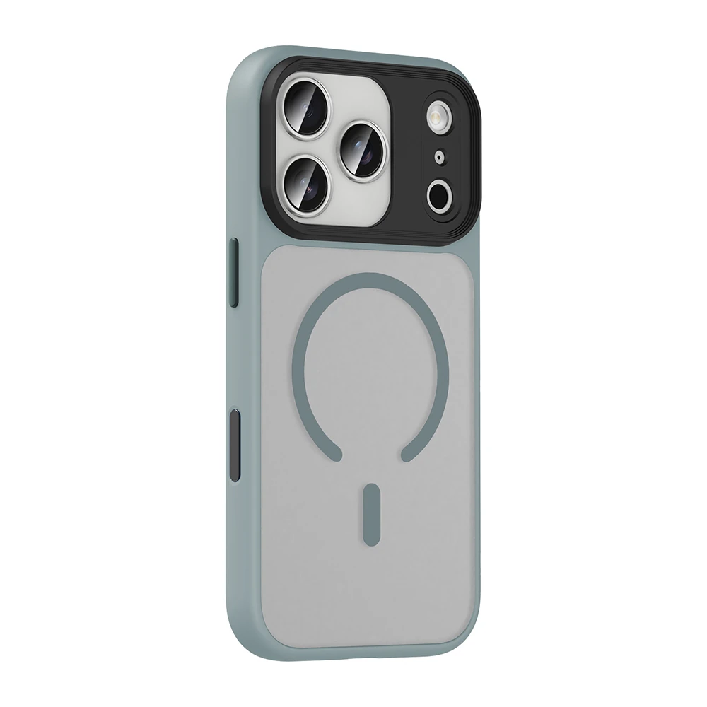 Apple iPhone 17 Pro Max Kılıf Mat Arka Yüzey Wireless Şarj Özellikli Zore Flet M-safe Kapak