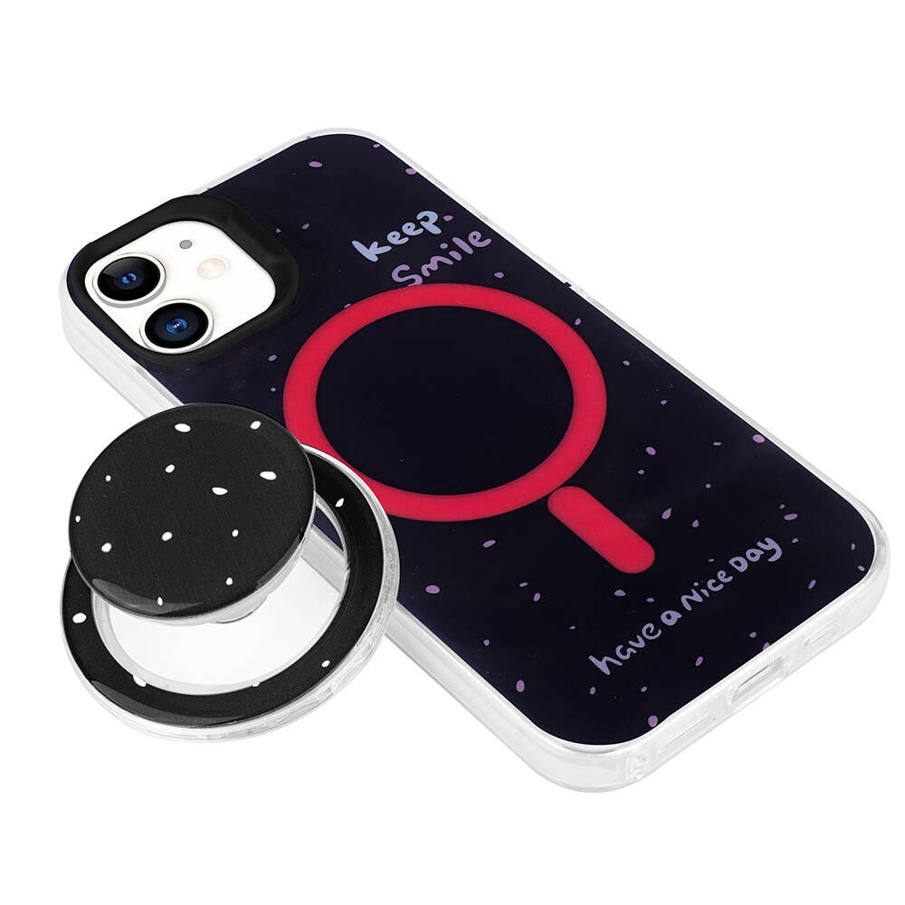 Apple iPhone 11 Kılıf M-safe Şarj Özellikli Tak-Çıkar Pop Soketli Zore Tiktok Kapak