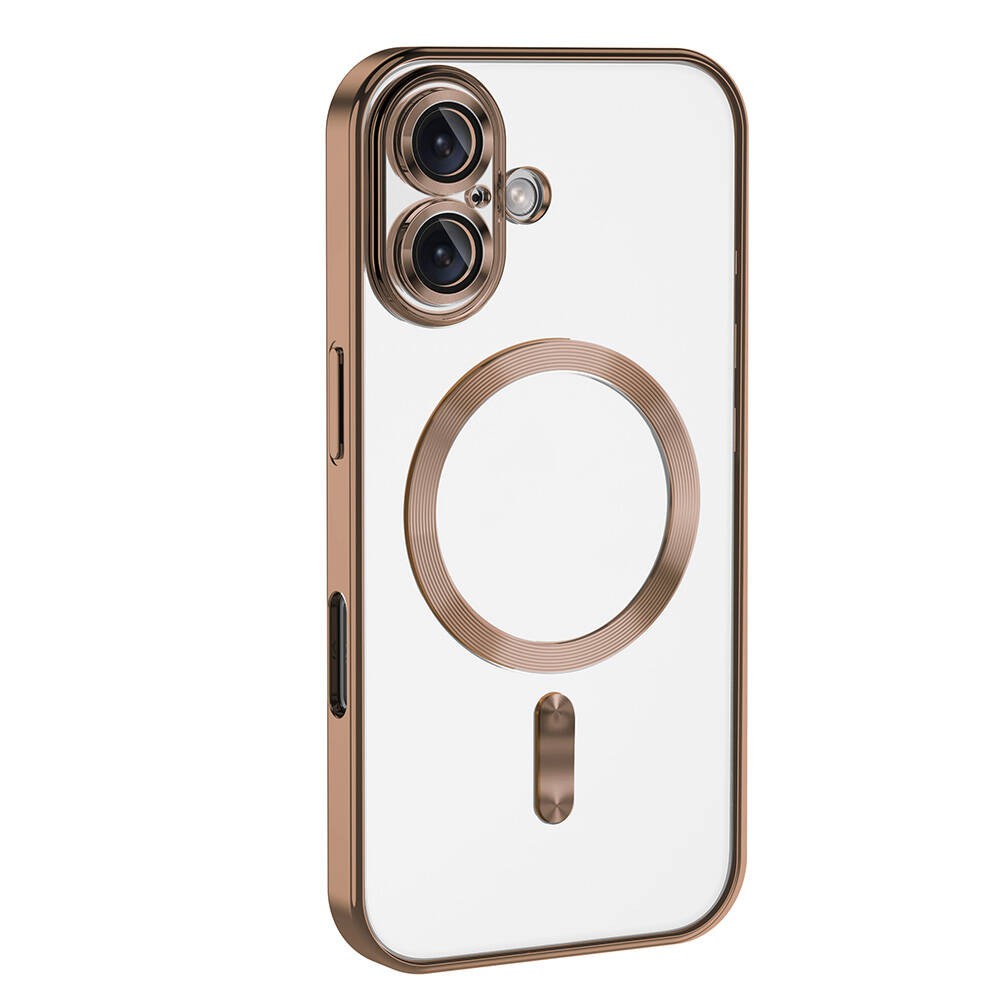 Apple iPhone 16 Plus Kılıf Kamera Korumalı M-safe Wireless Şarj Özellikli Zore Demre Kapak