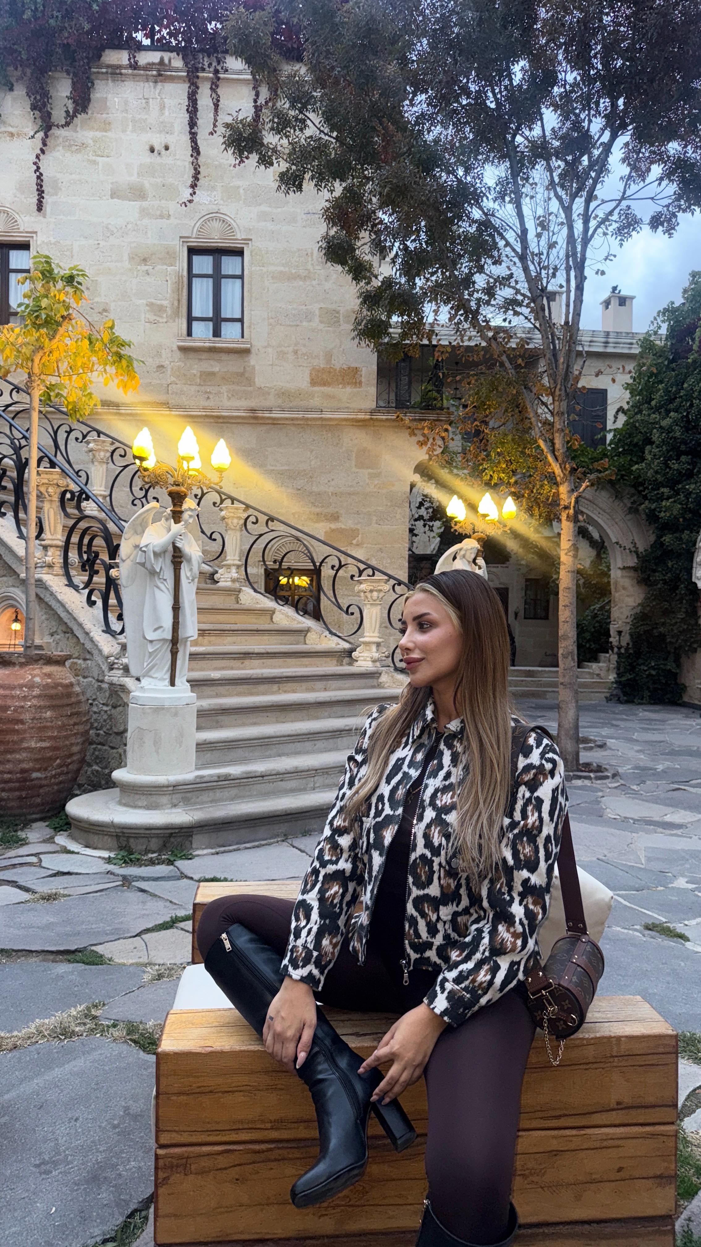 LEOPAR CEPLİ KAŞE CEKET
