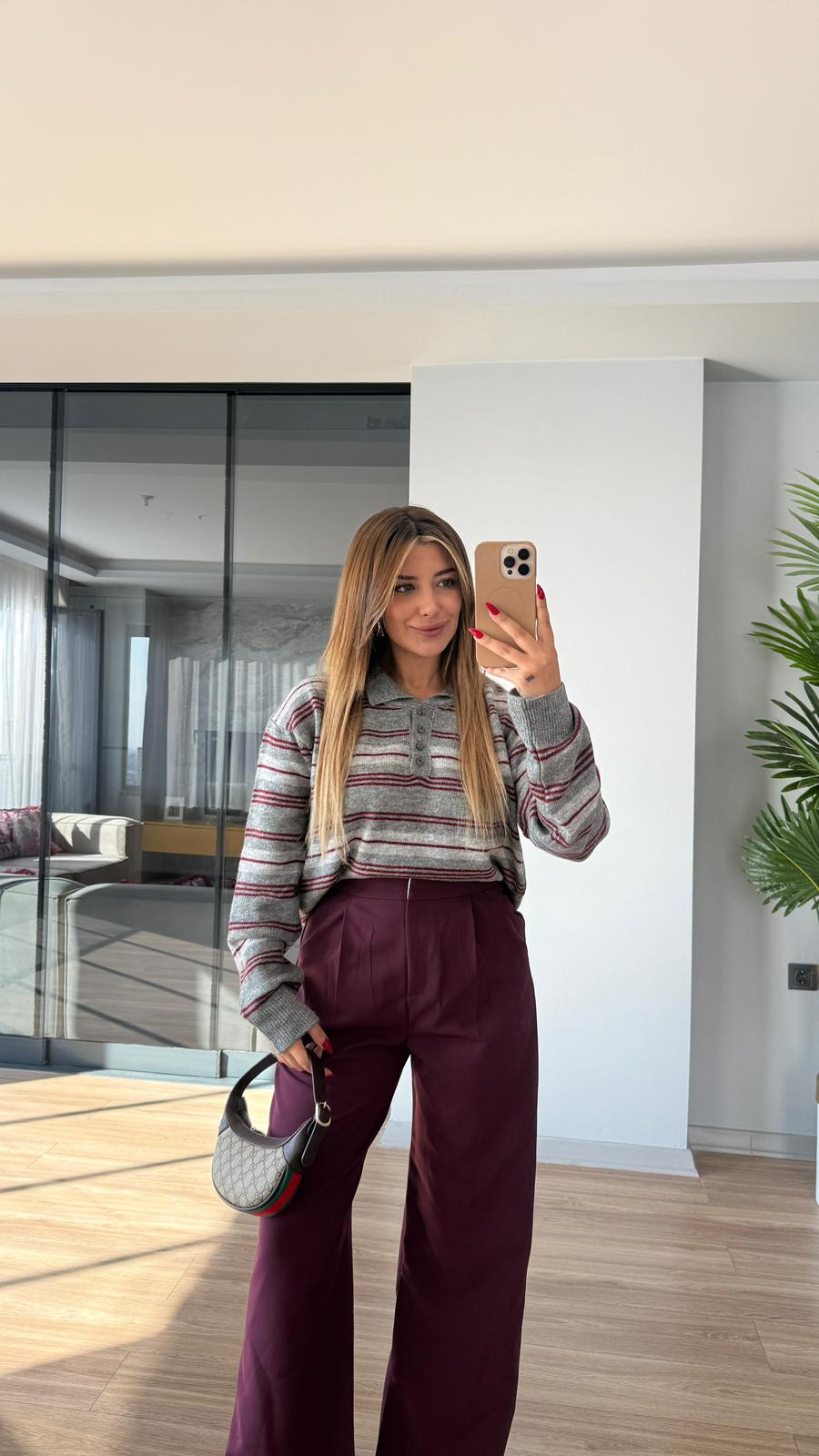 ÇİZGİLİ TRİKO KAZAK