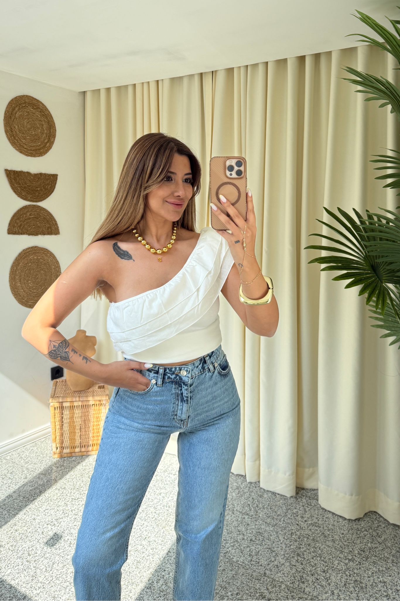 SOPHİA TEK OMUZ BLUZ