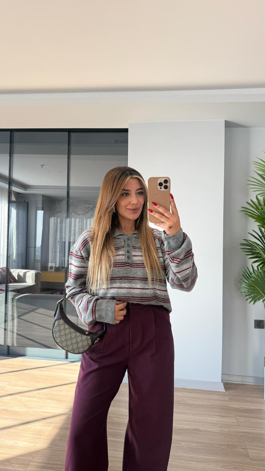 ÇİZGİLİ TRİKO KAZAK