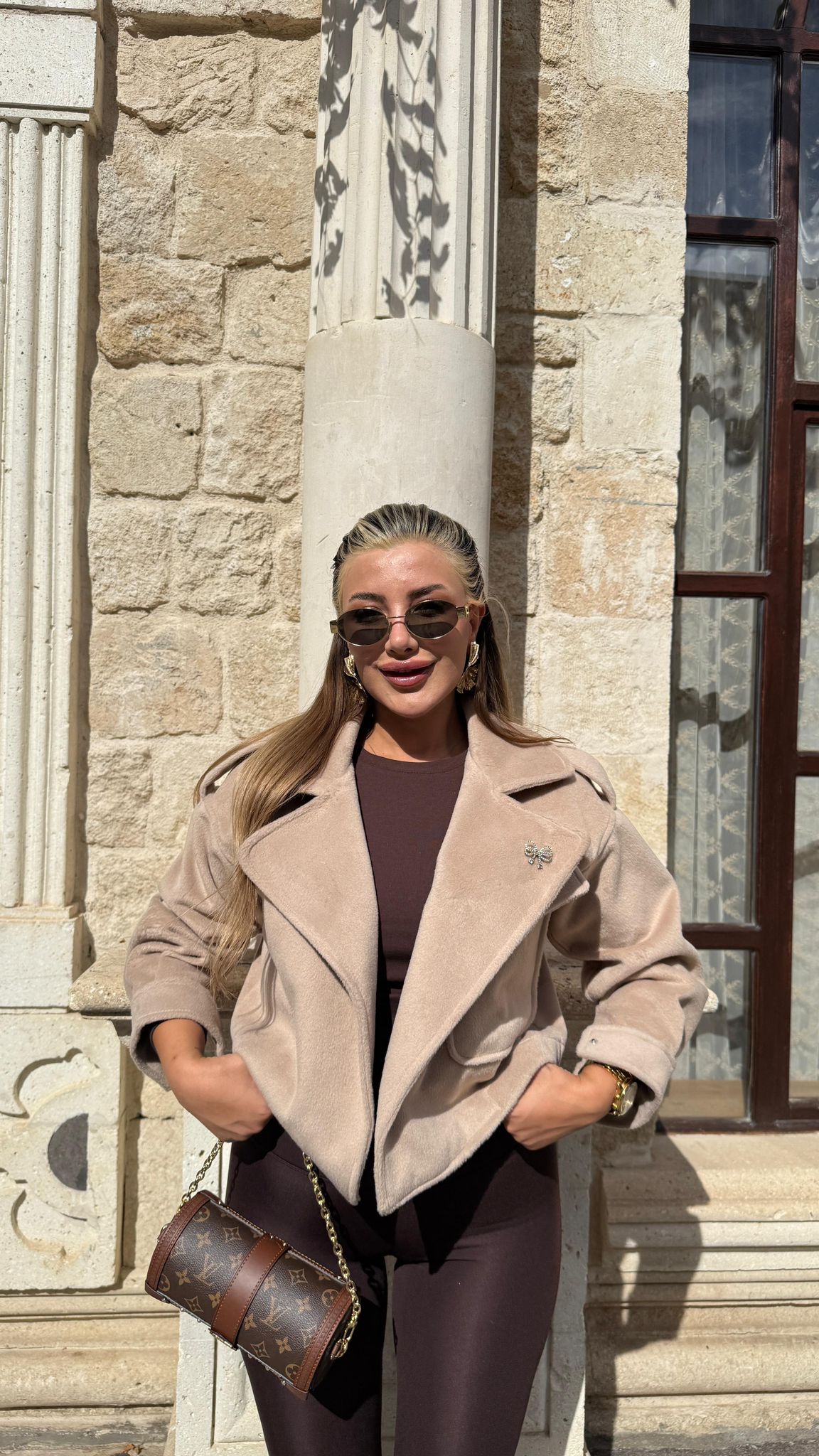 ROSER KIRÇIKLI KAŞE CEKET - KREM