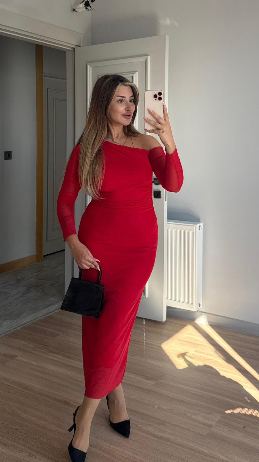LACY TÜL ELBİSE
