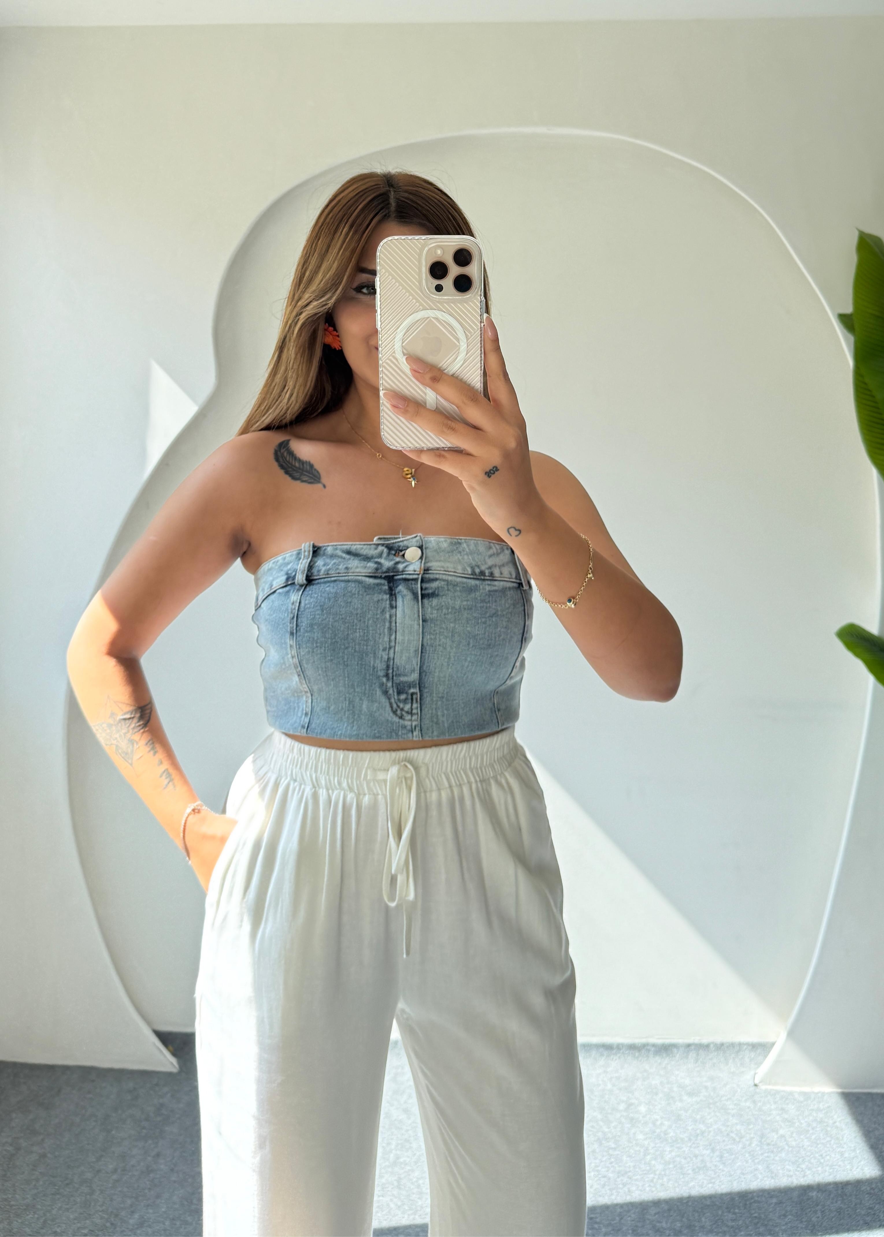 STRAPLEZ KOT CROP