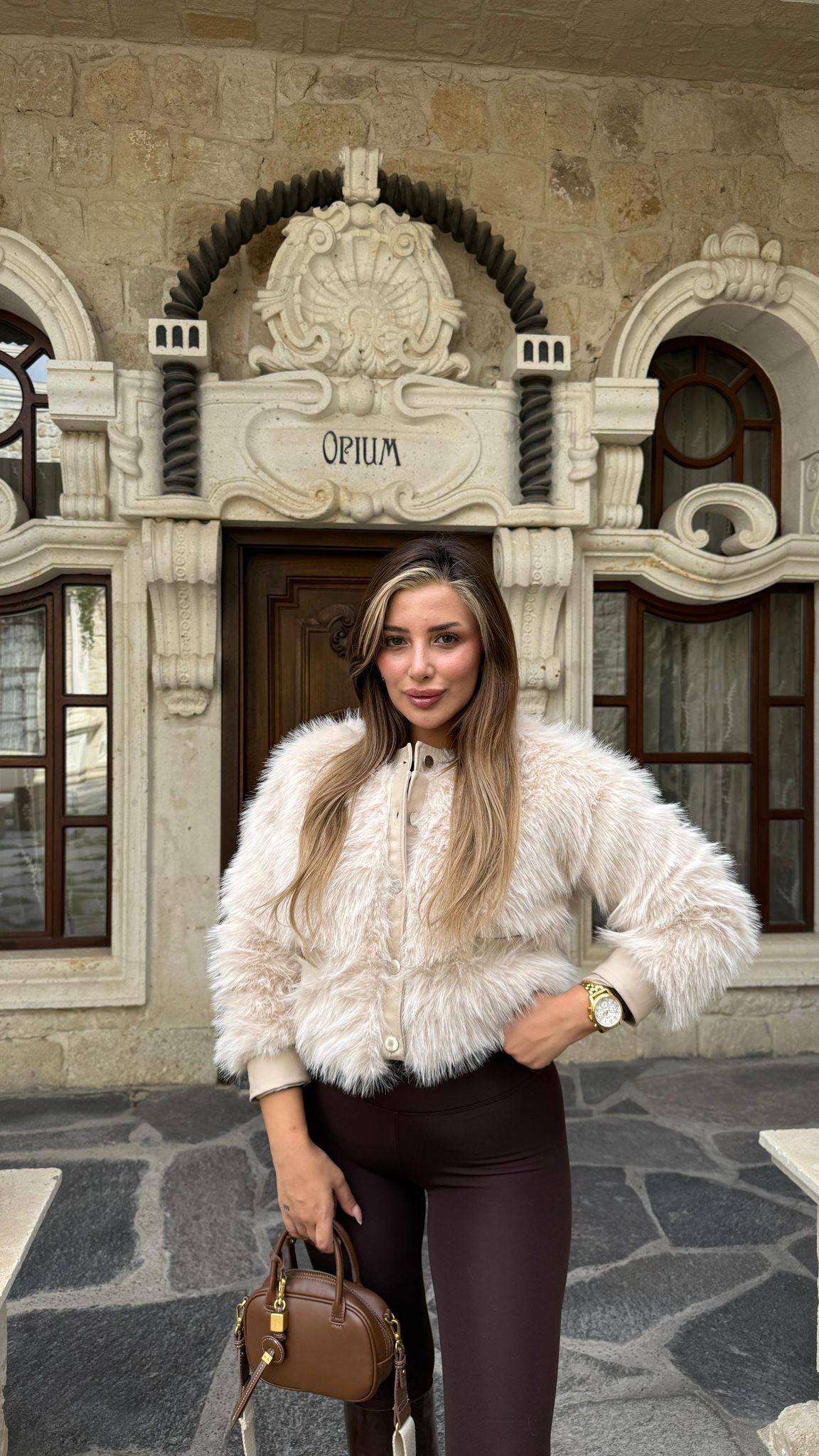 PERLA PELUŞ CEKET - KREM