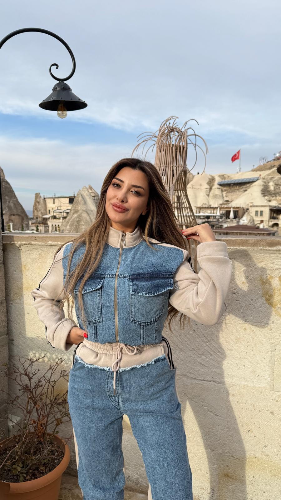 NİLES ŞERİT DETAYLI DENİM TAKIM