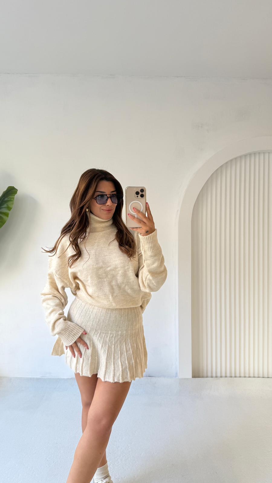 BELLİS ETEKLİ TRİKO TAKIM - EKRU