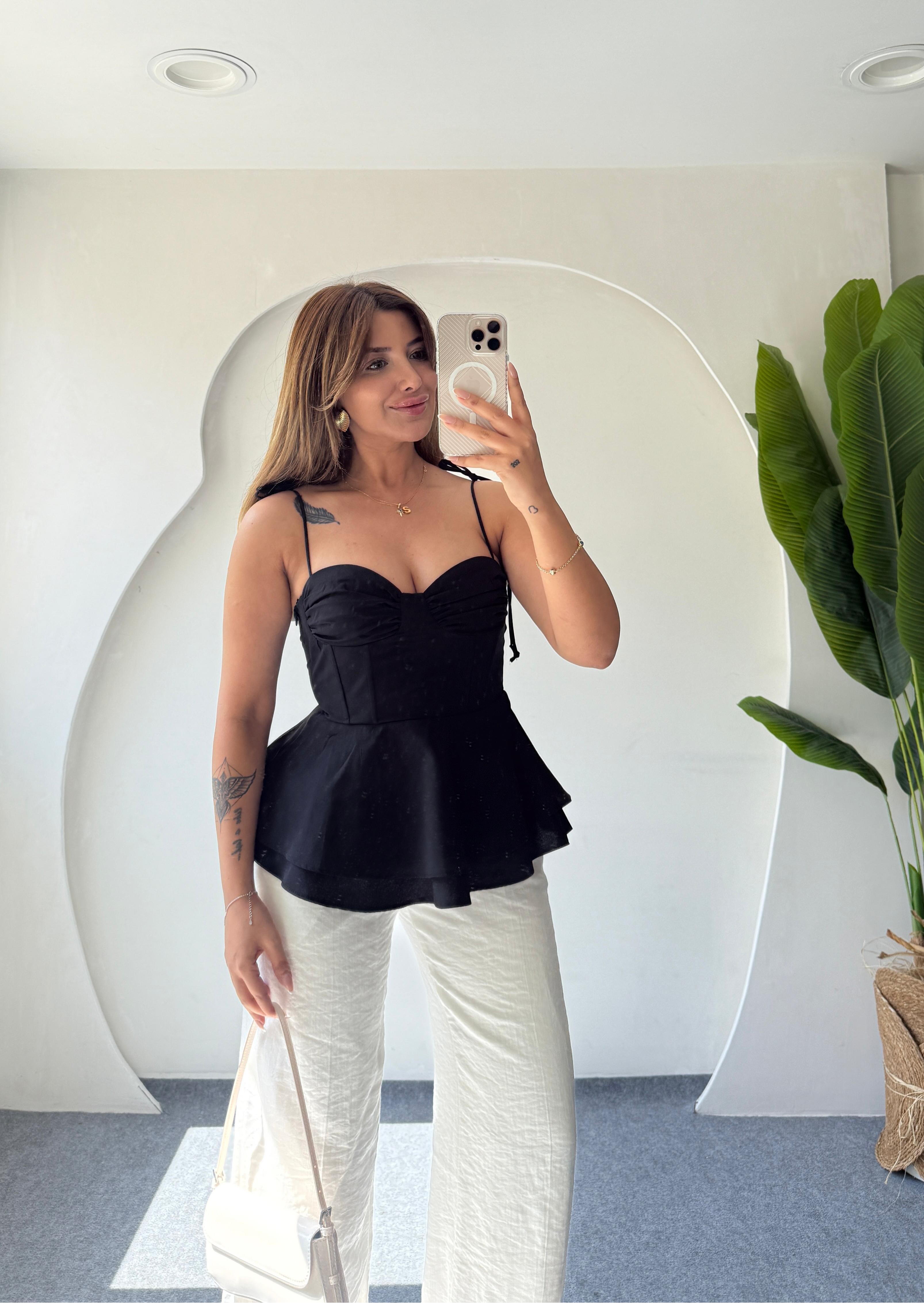 RİCARD İP ASKILI BLUZ