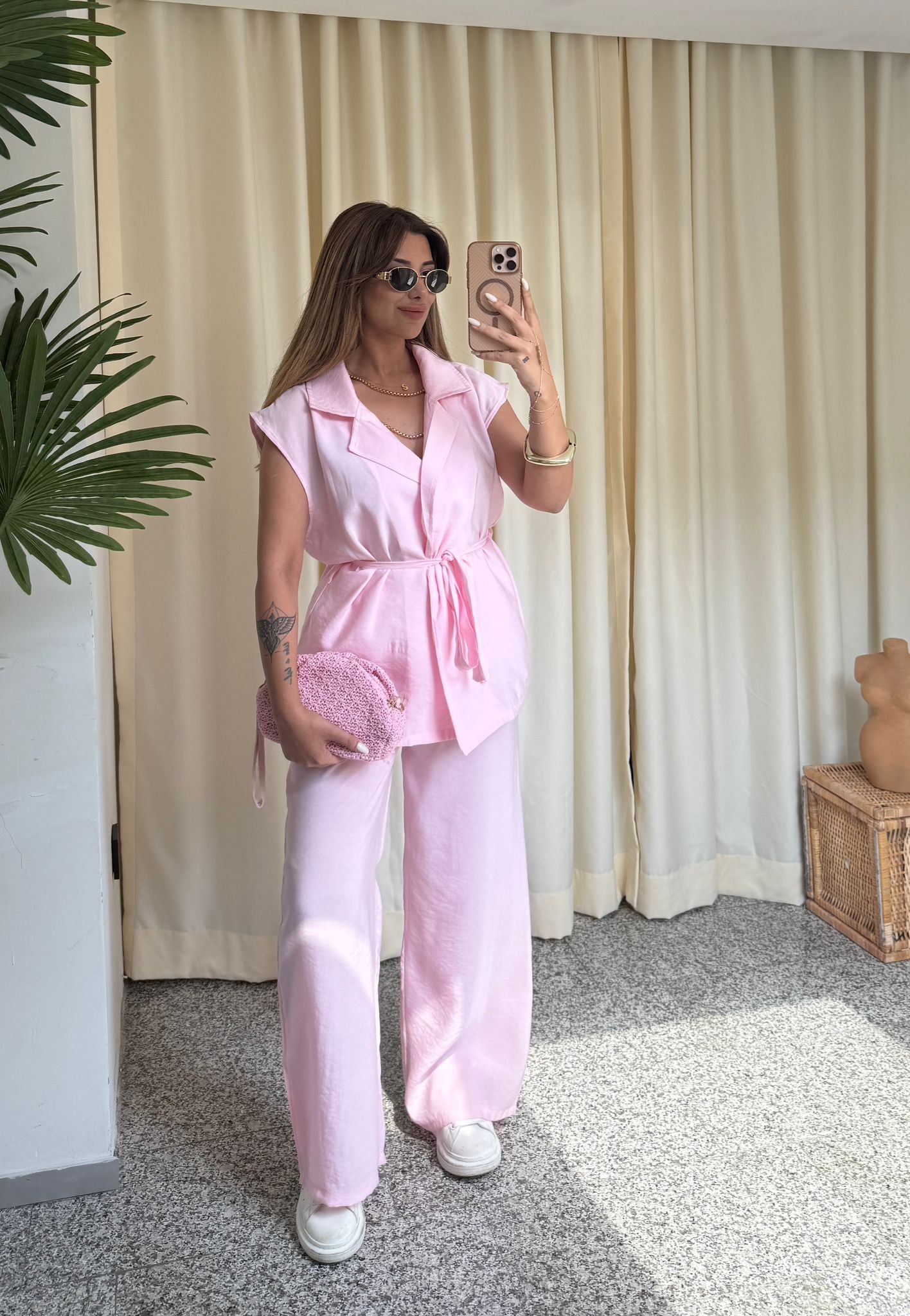 MARİE TENSEL TAKIM - PEMBE