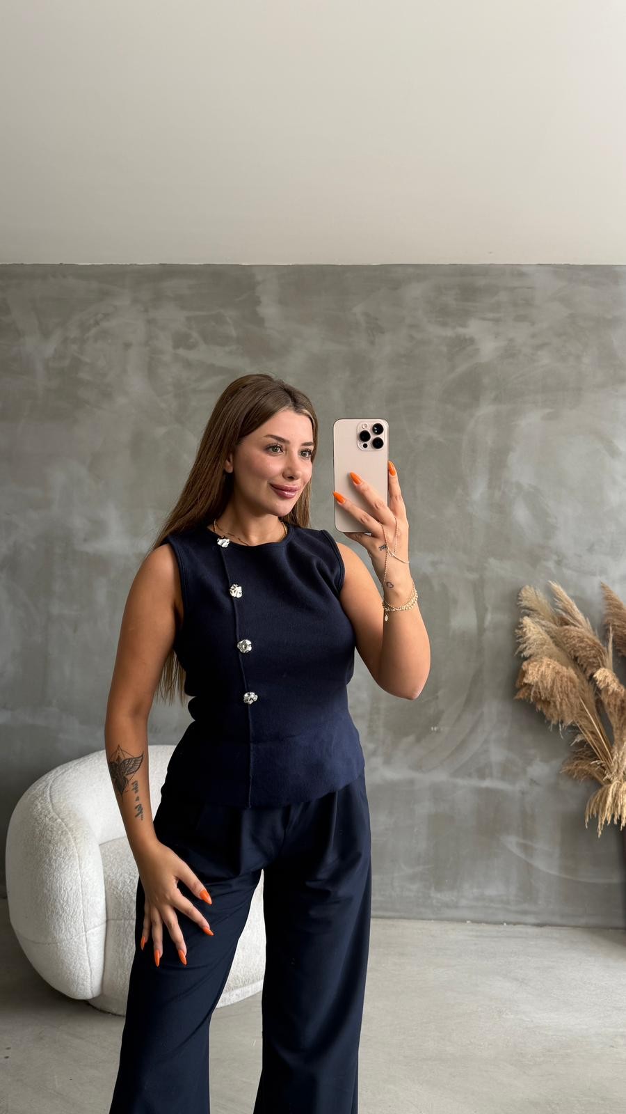 DROCY TOKALI BLUZ - LACİVERT