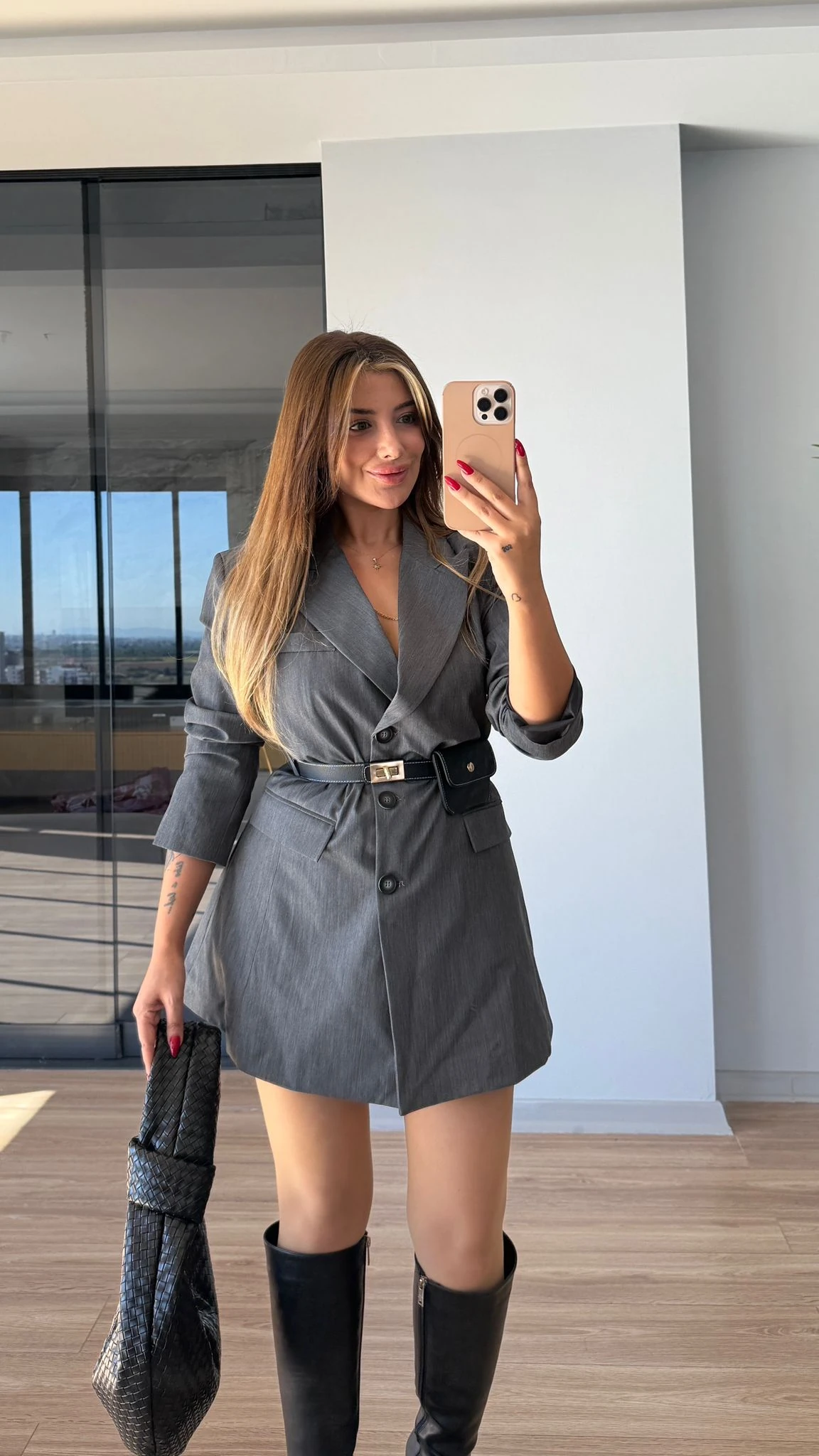 ESTE KEMERLİ BLAZER ELBİSE