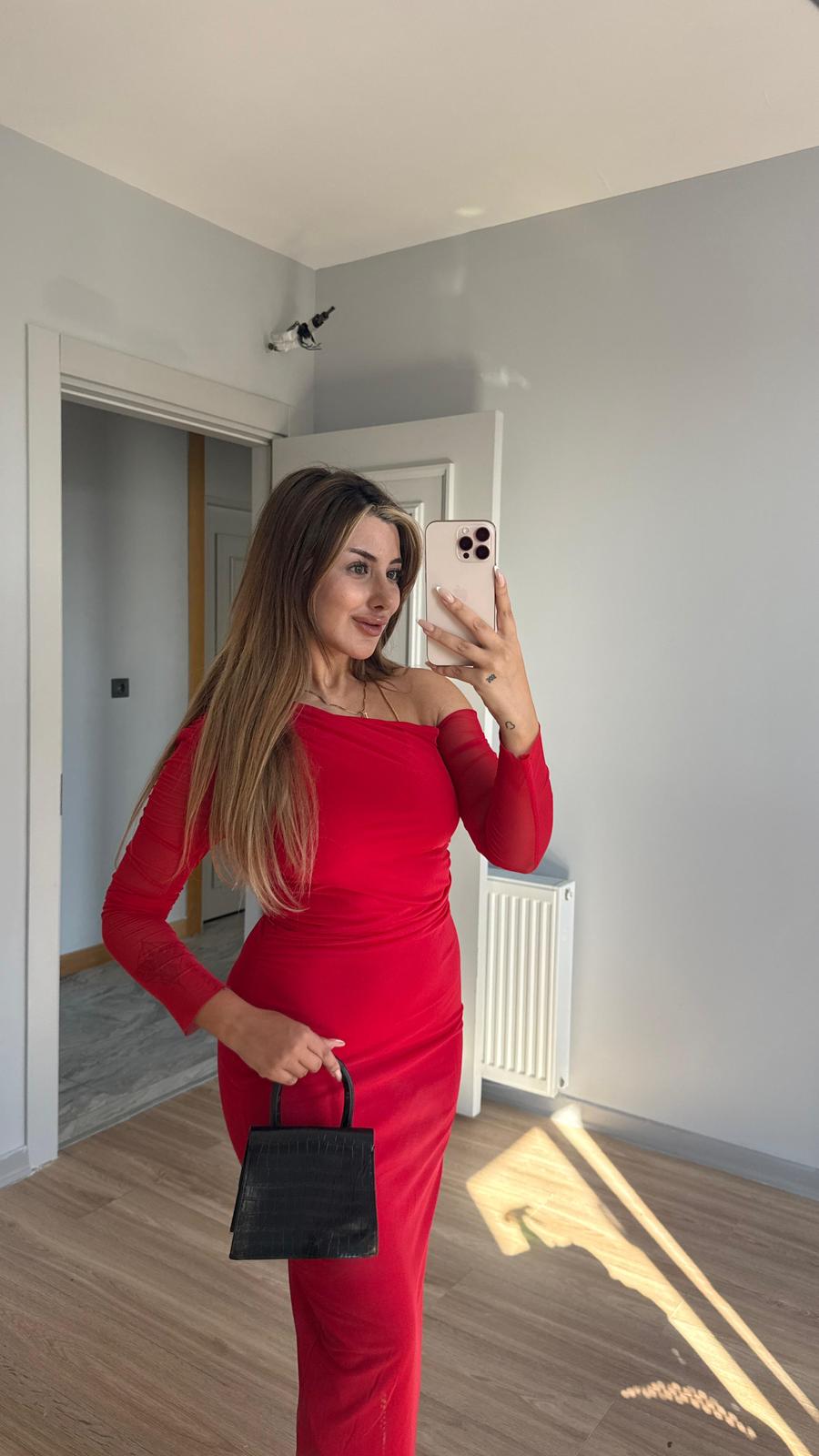 LACY TÜL ELBİSE