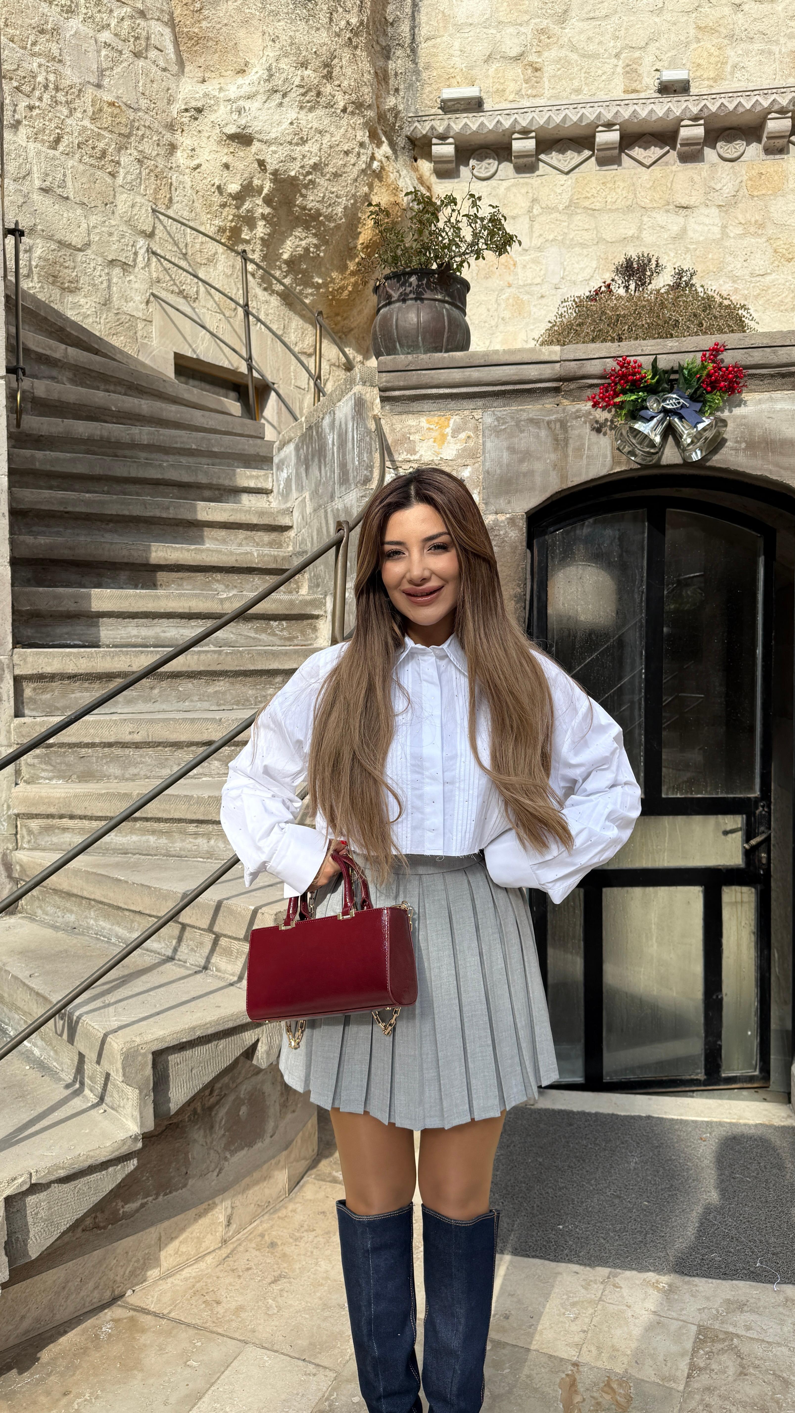 LEMYY TAŞ DETAYLI TASARIM GÖMLEK 