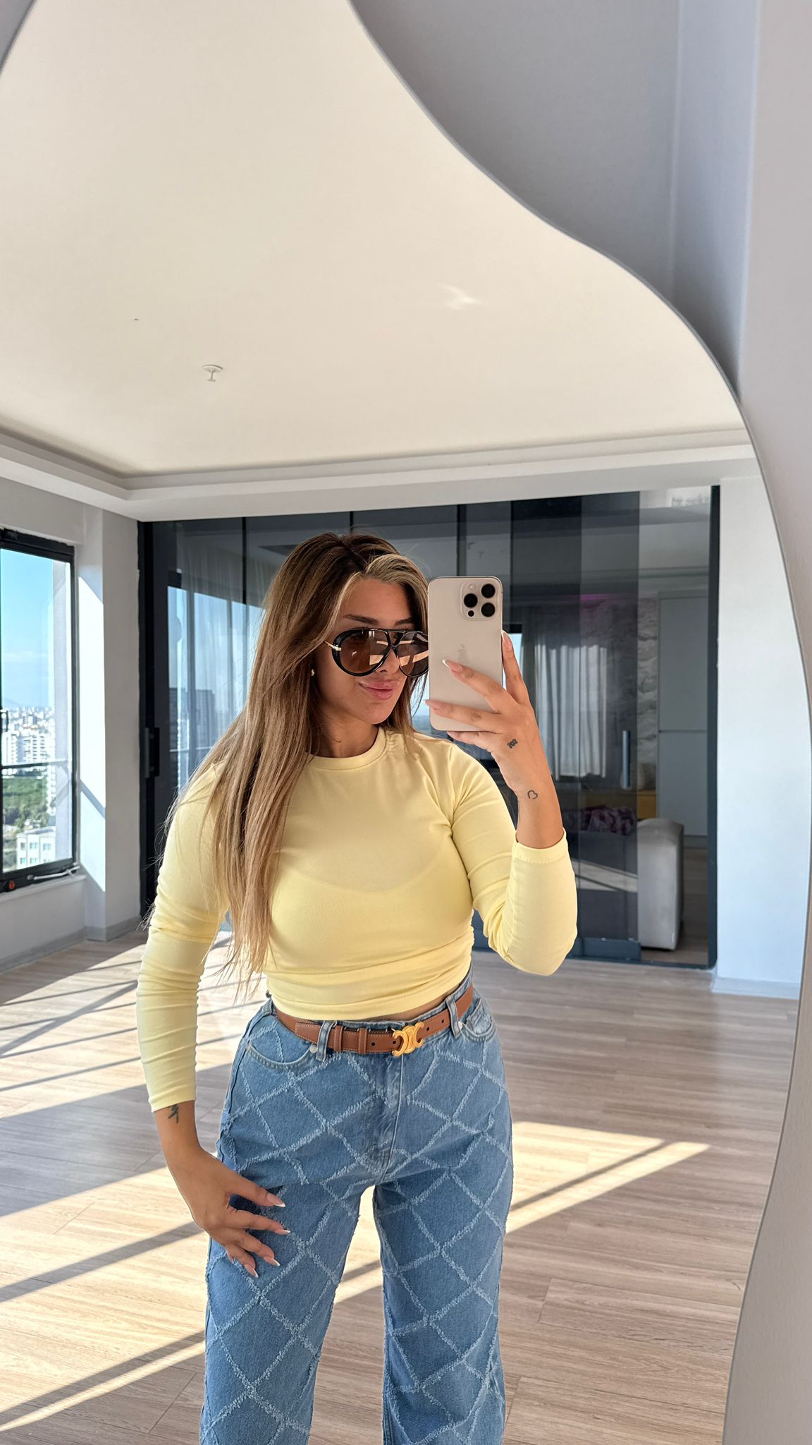 YAN BÜZGÜLÜ BASİC BODY - SARI