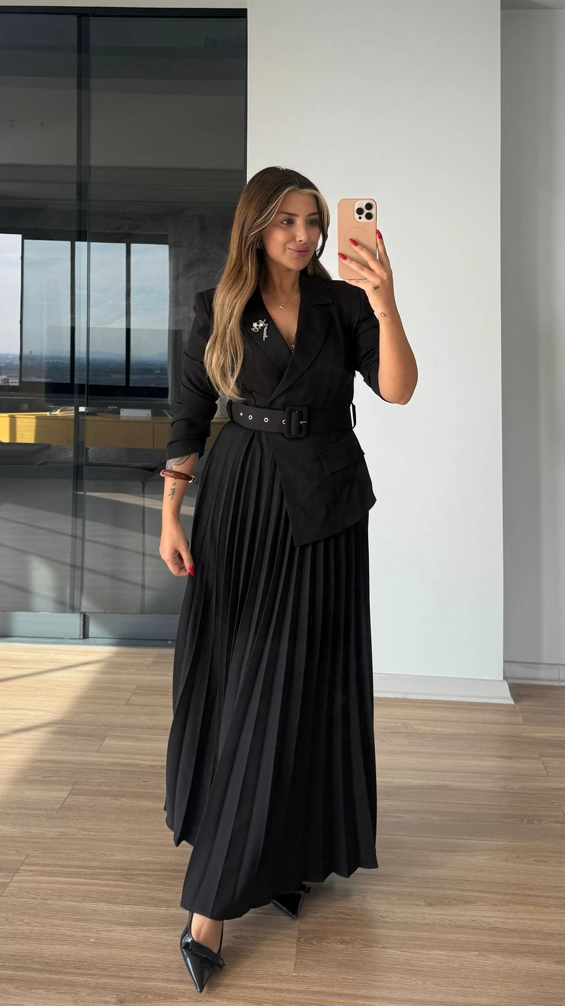 CELİNES BLAZER ELBİSE - SİYAH