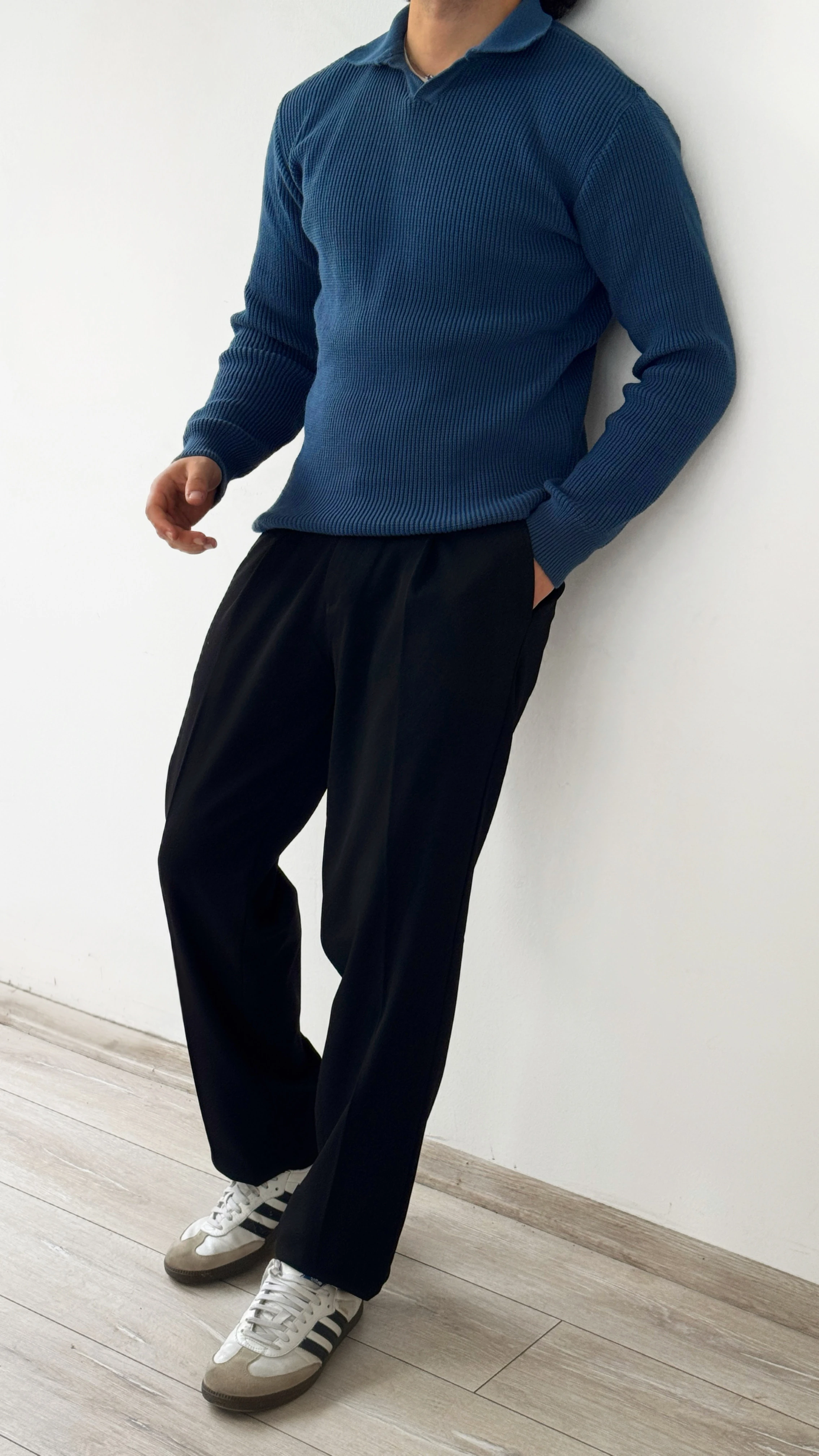 Erkek Regular Polo Yaka Kazak