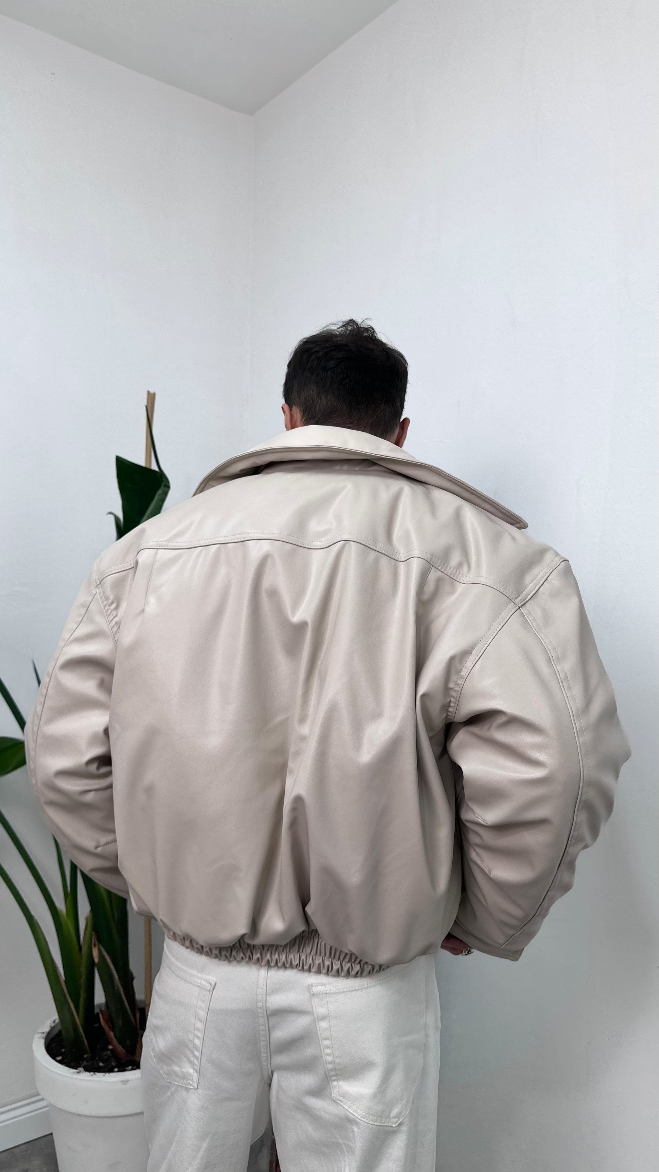 Premium Model Oversize Bomber Deri Mont