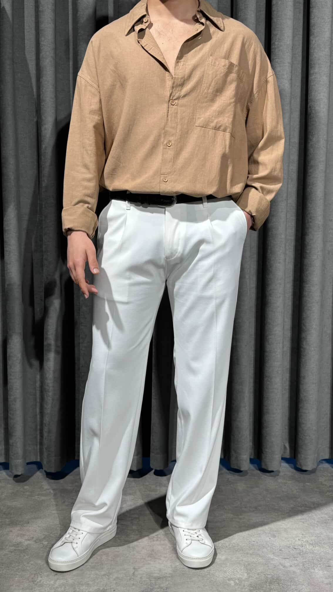 Oversize Keten Gömlek