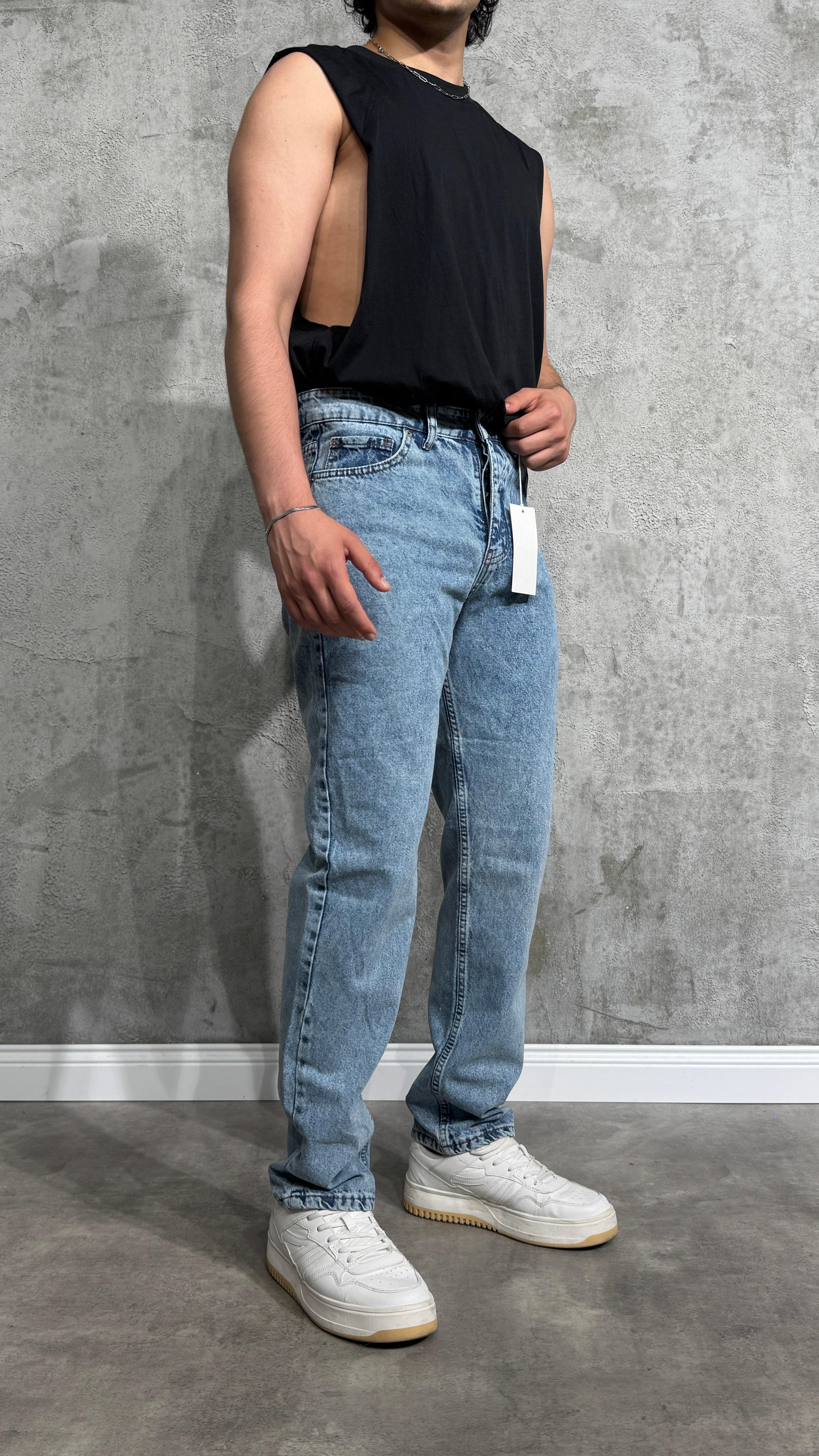 Straight Fit Mavi Jean
