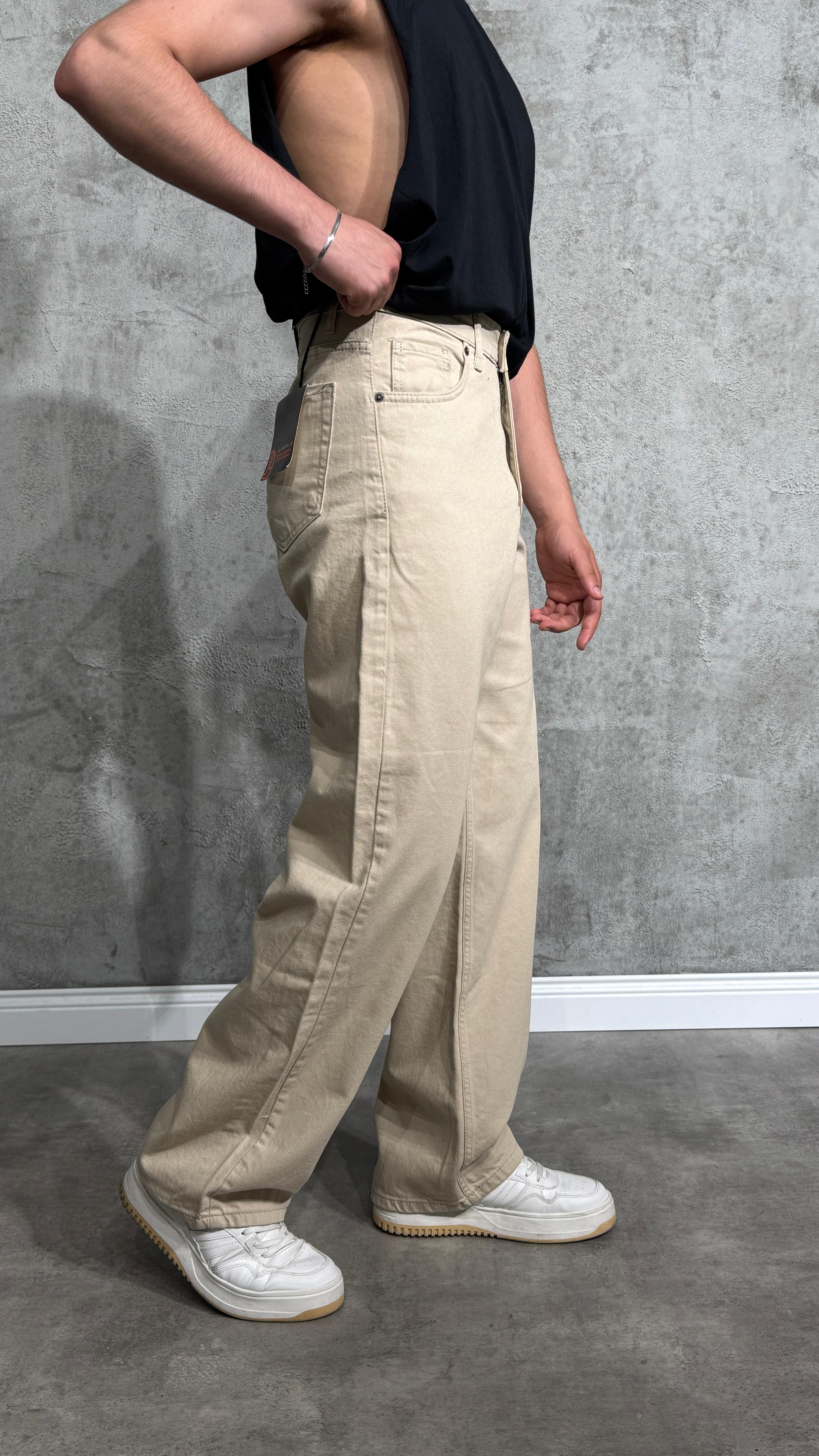 Yüksek Bel Baggy Jean