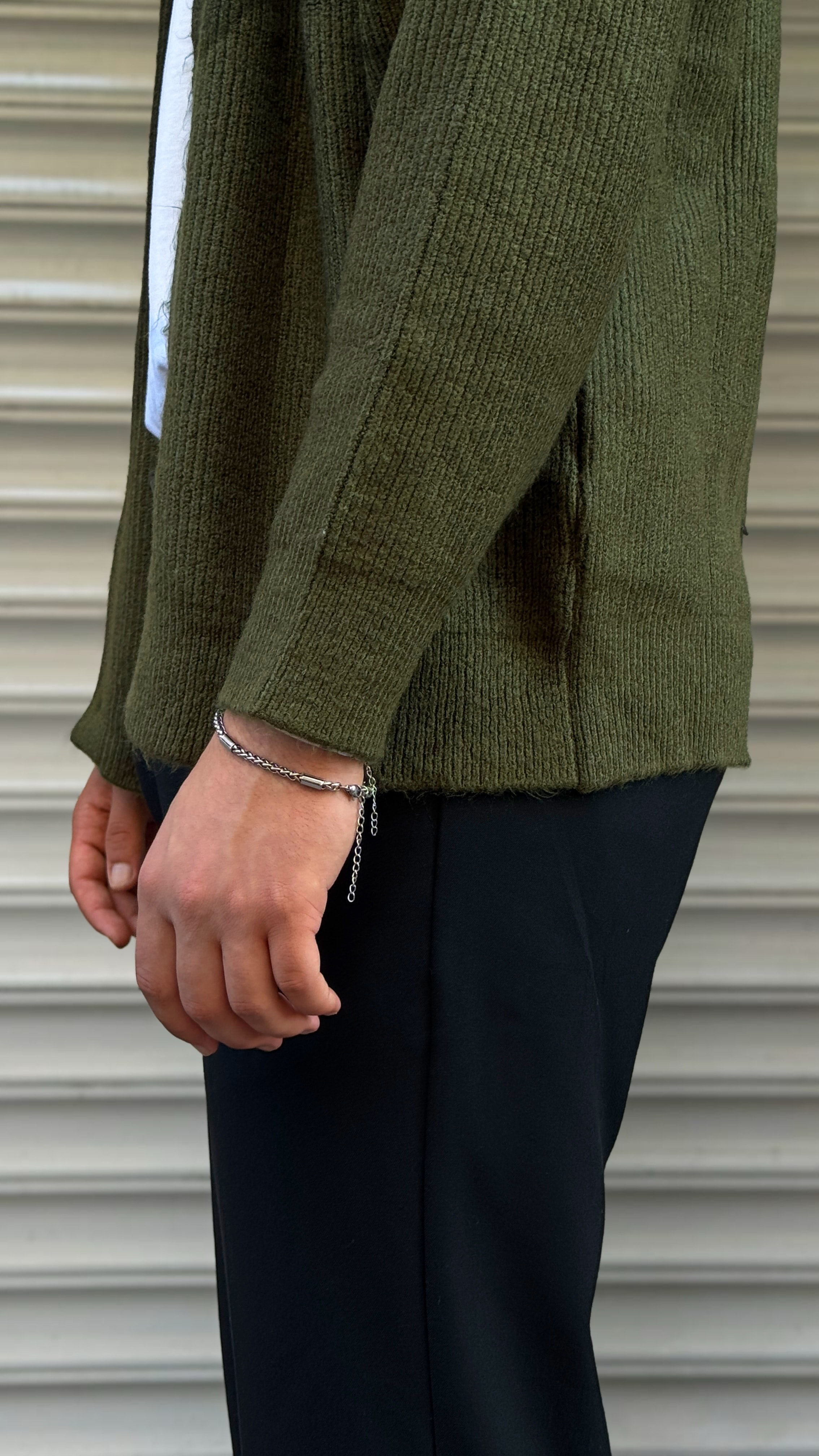 Erkek Oversize Premium Düğmeli Hırka