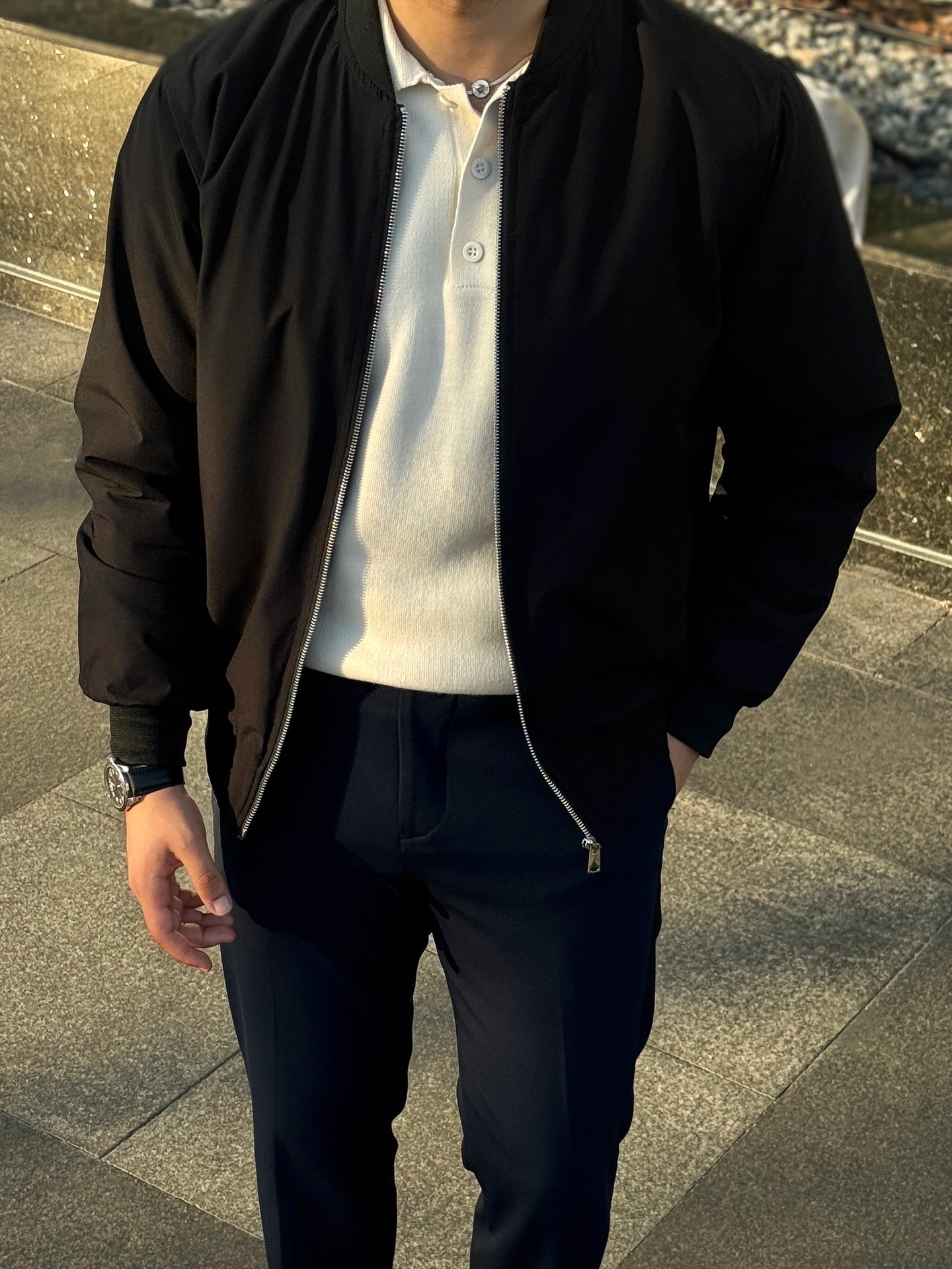 Erkek Mevsimlik Kapitoneli Bomber Mont