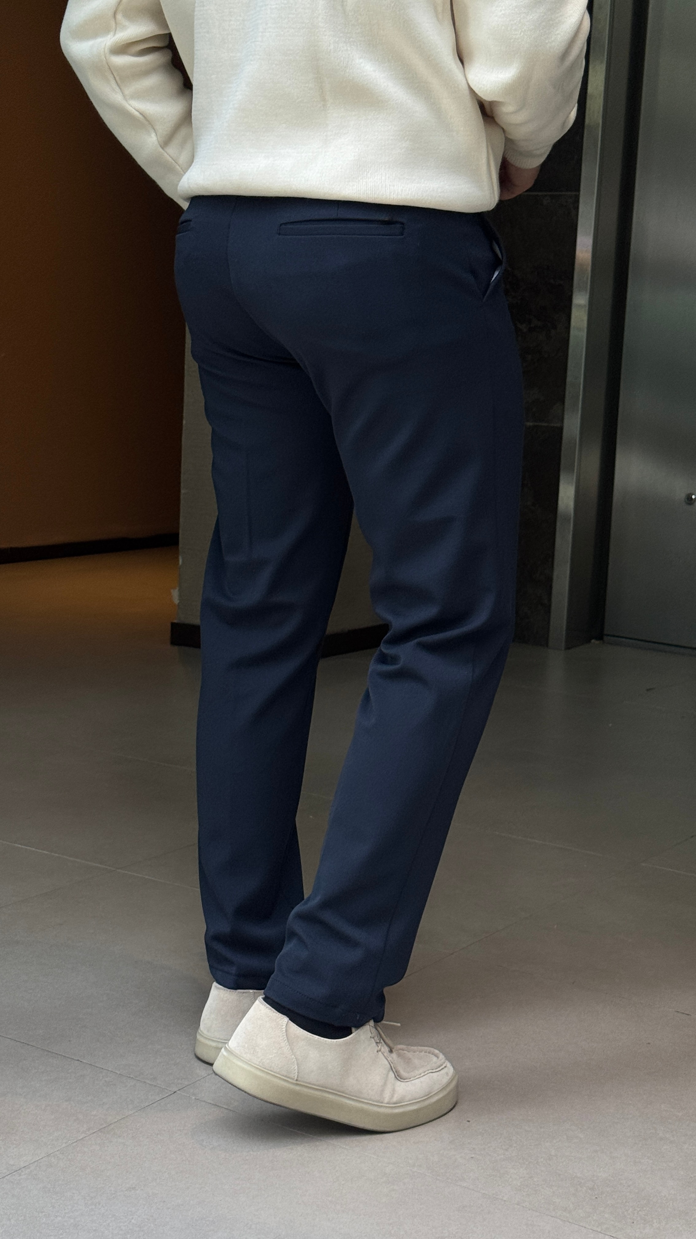 Erkek Tam Kalıp Slim Fit Kumaş Premium Pantolon