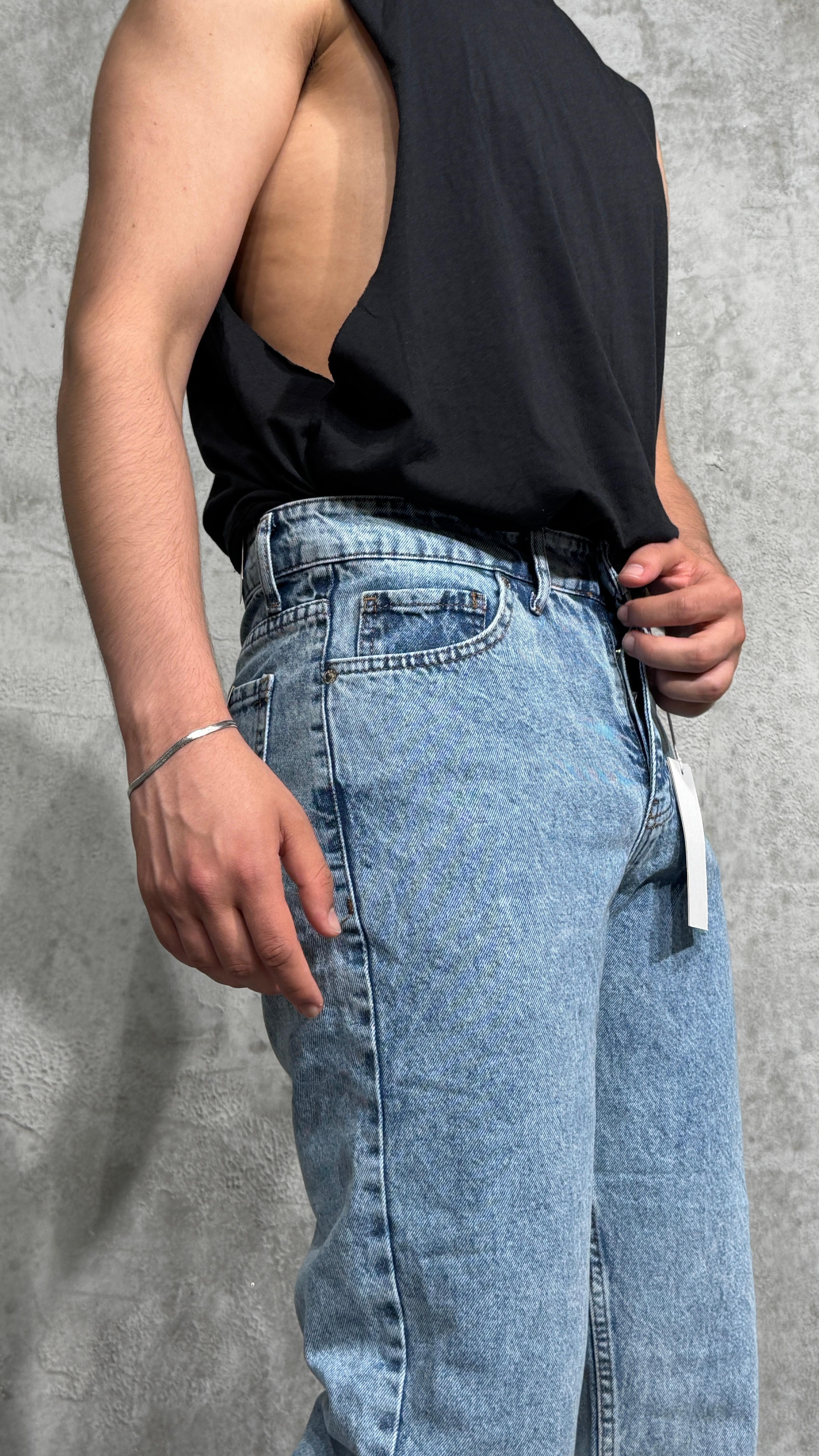Straight Fit Mavi Jean