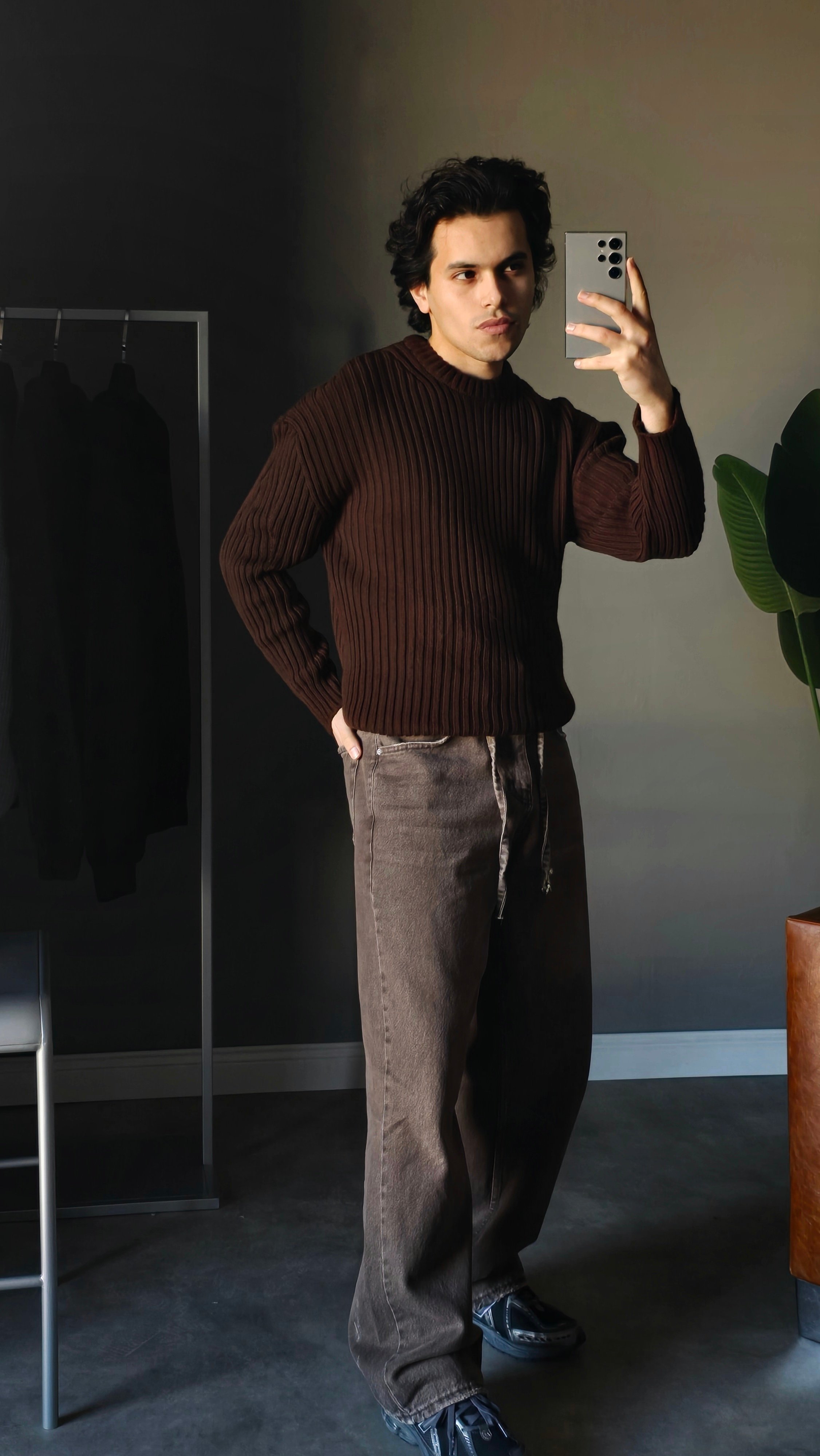 Regular Fit Fitilli Kazak - Kahverengi
