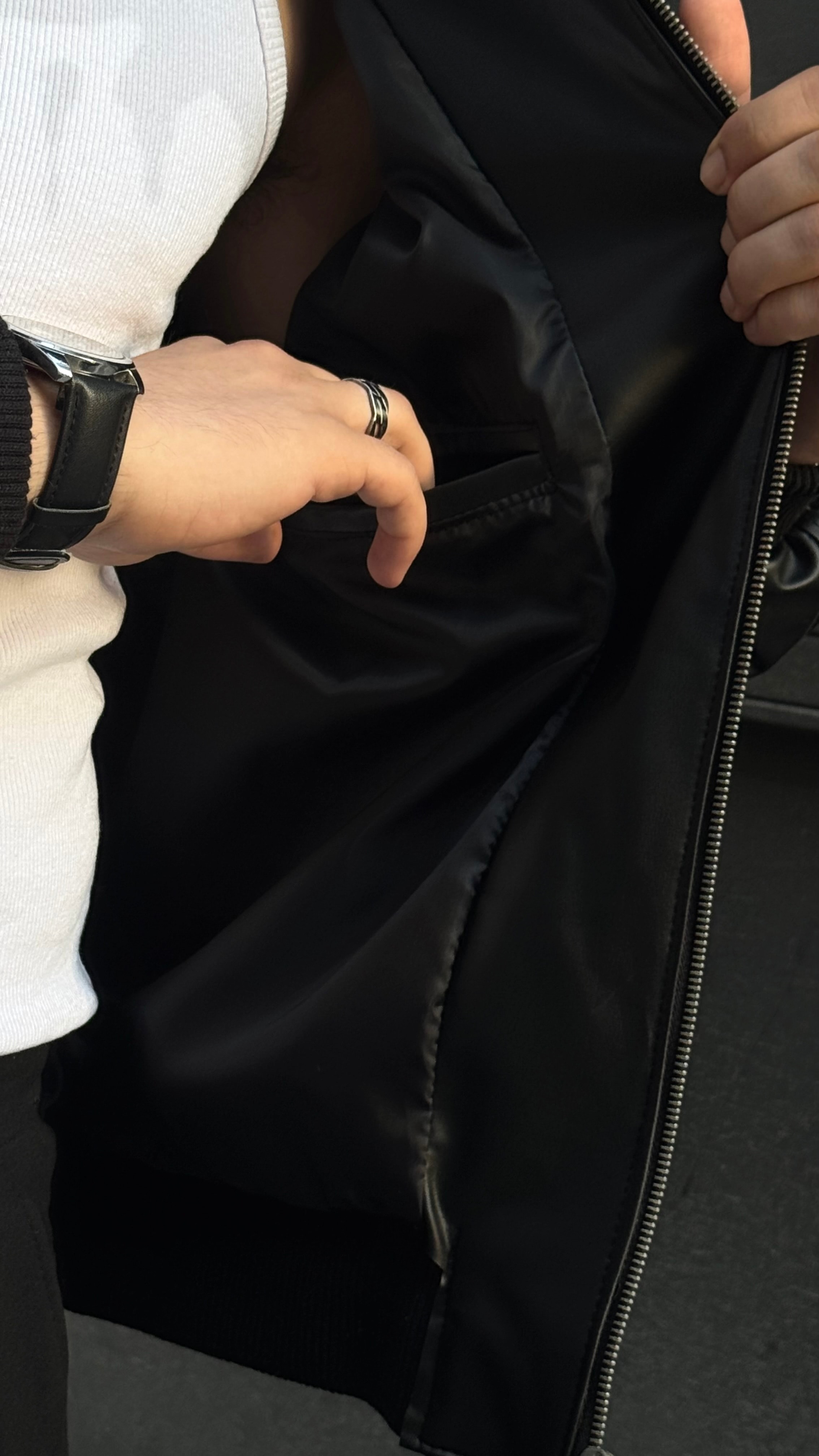Oversize Bomber Premium Suni Deri Ceket