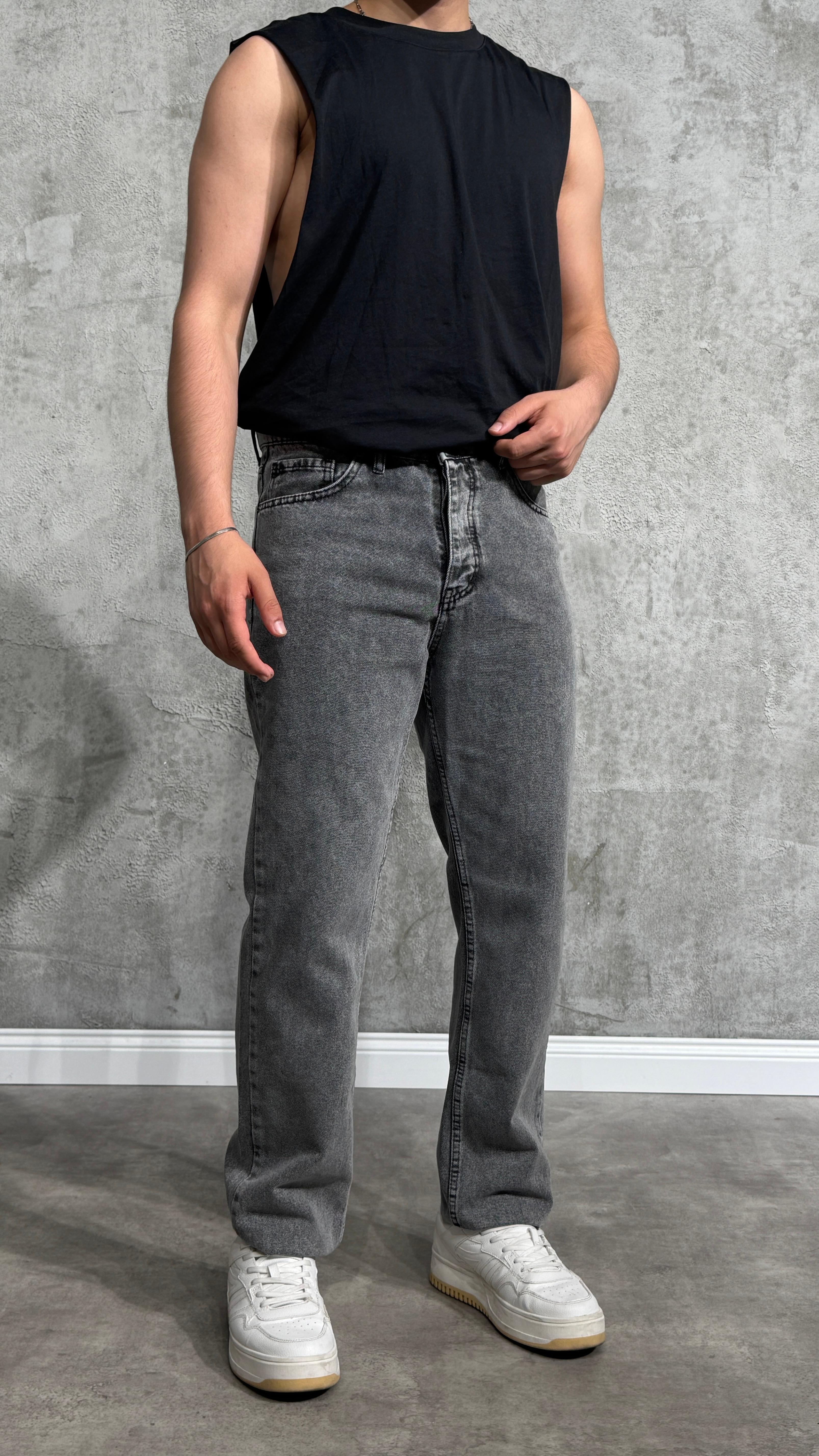 Straight Fit Erkek Antrasit Jean
