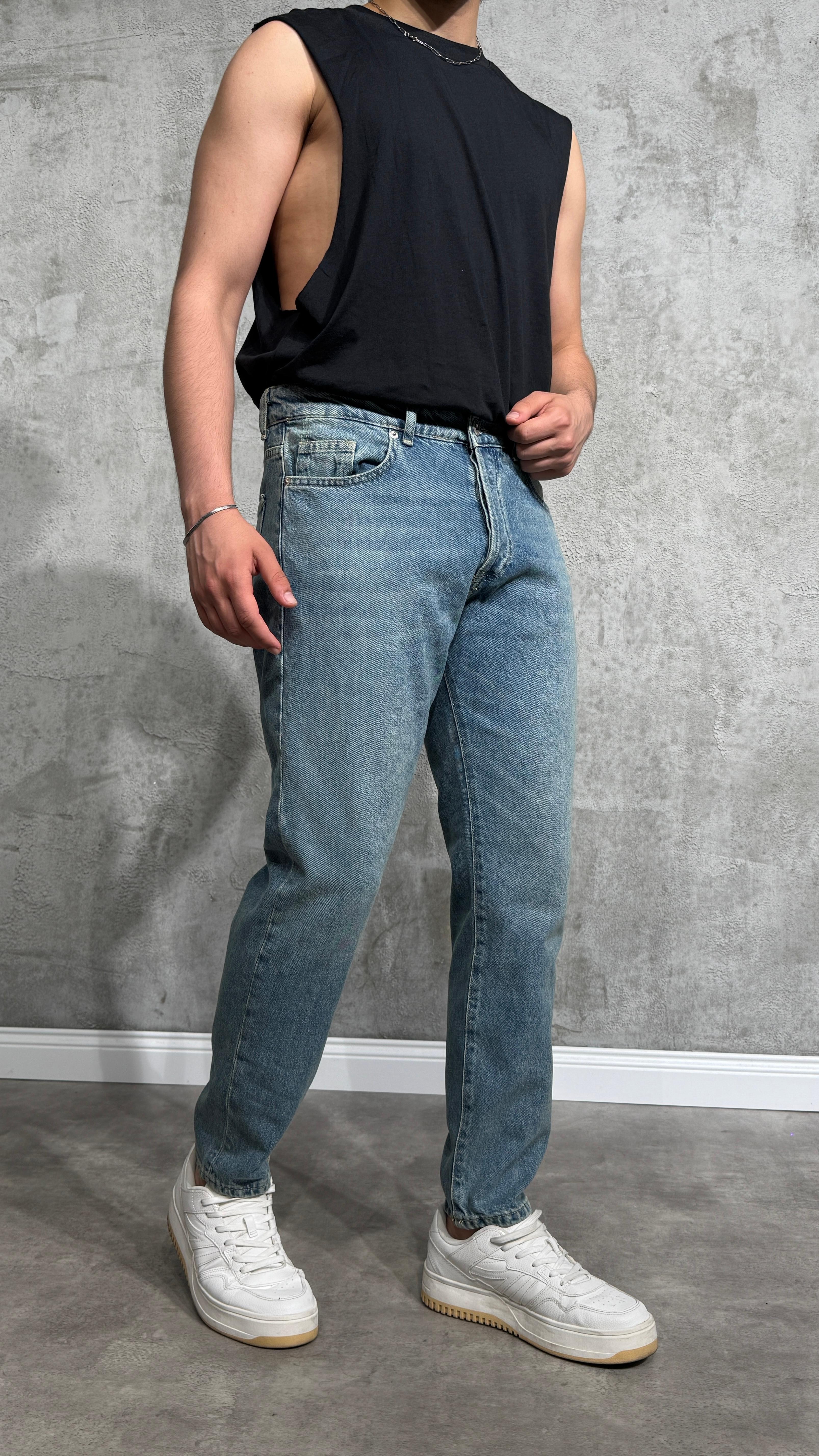 Boyfriend Slim Mavi Kot Pantolon