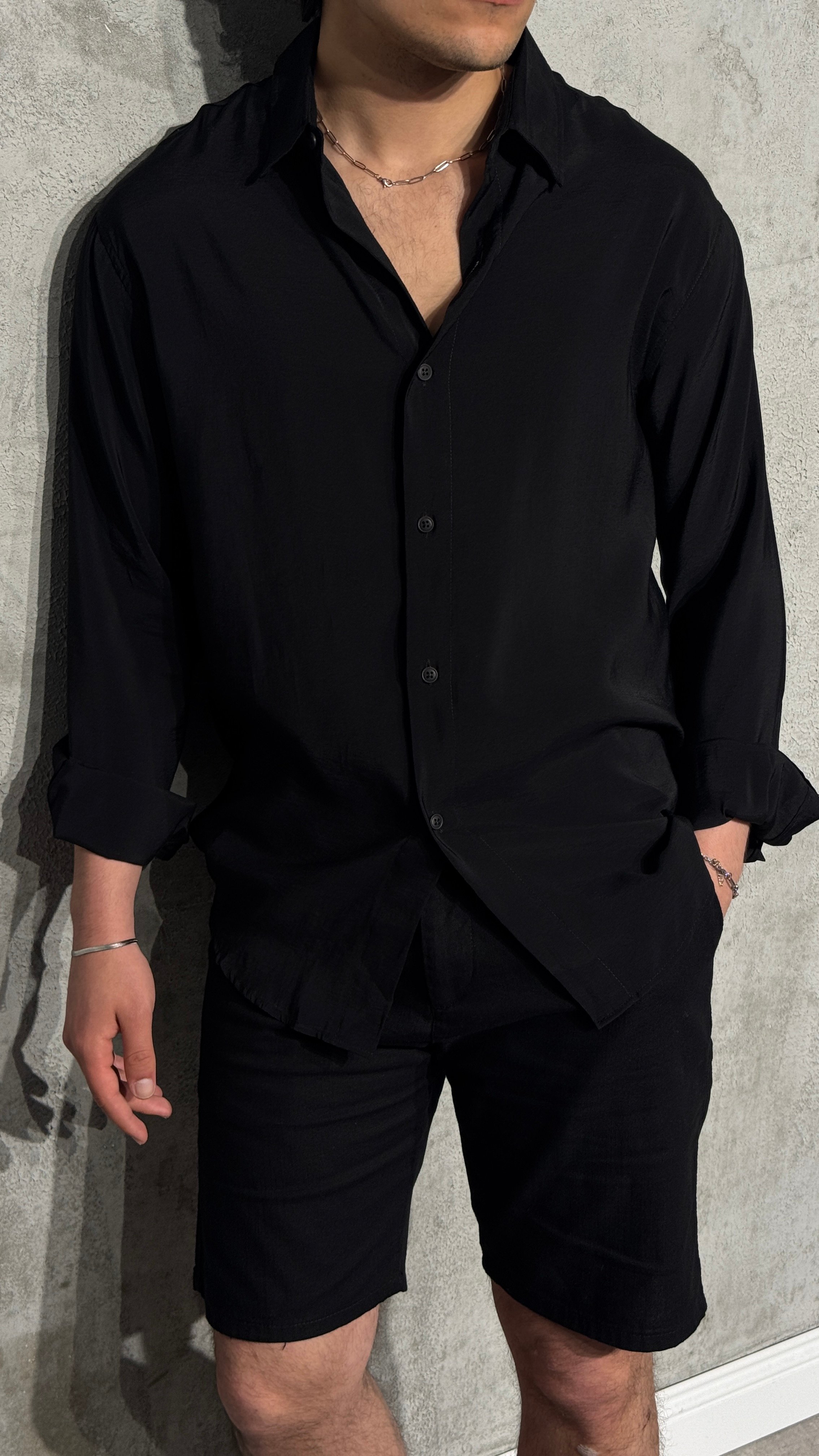 Oversize Tensel Gömlek