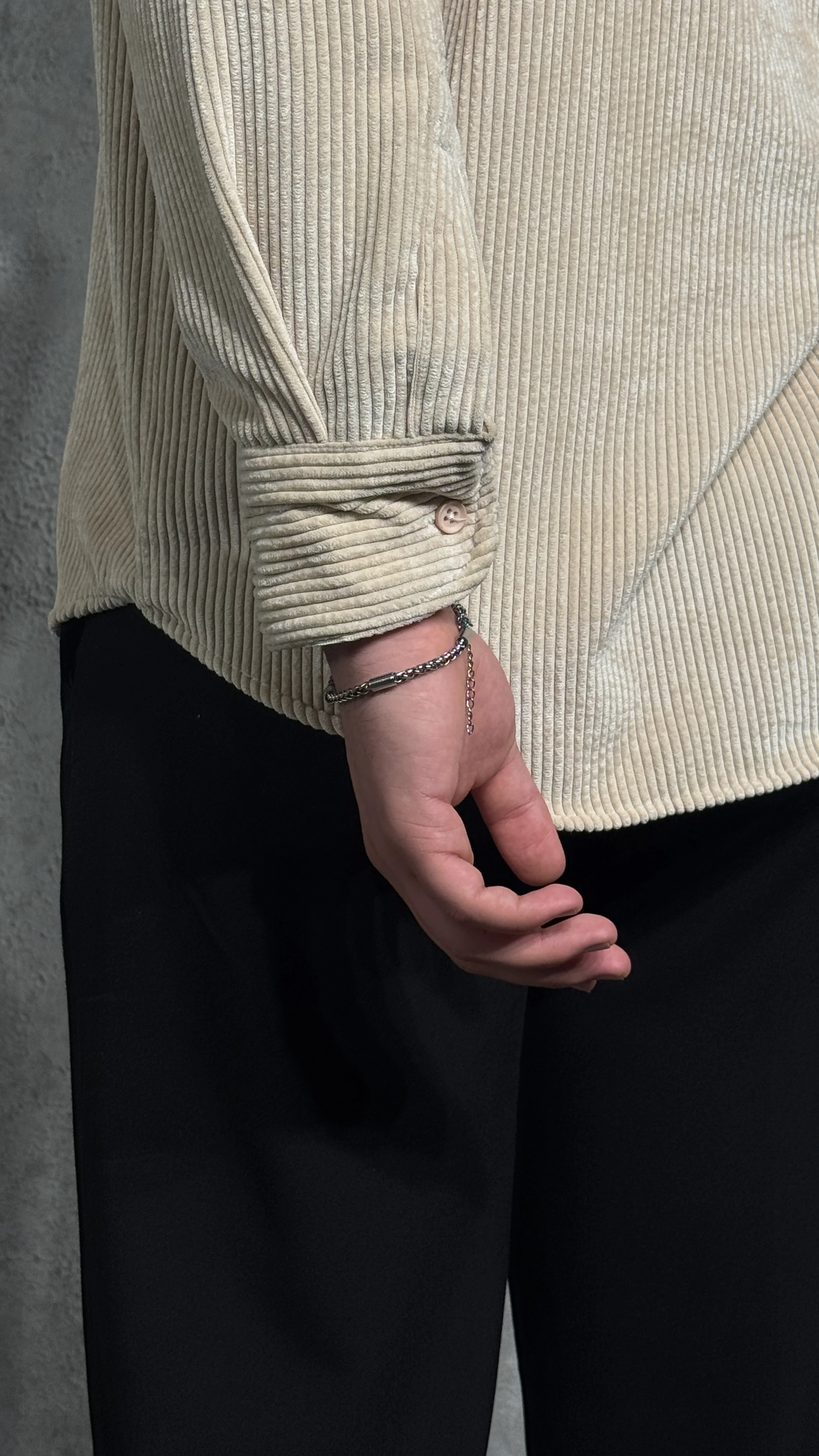 Erkek Oversize Kadife Gömlek