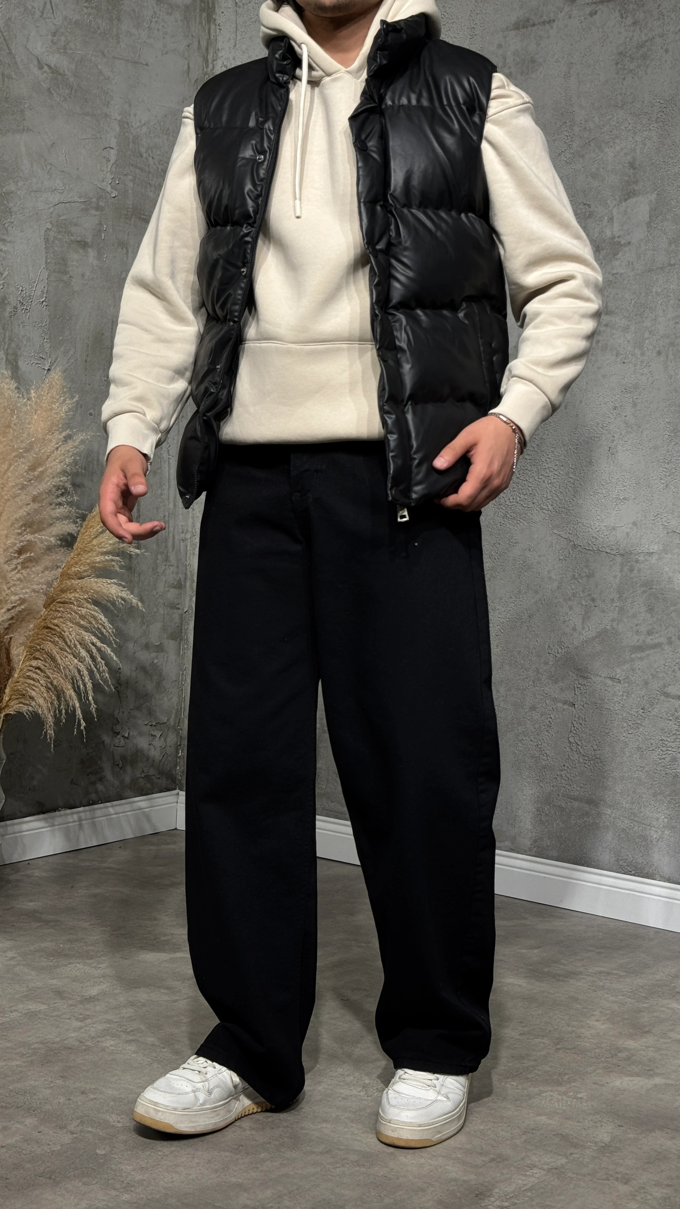 Erkek Premium Deri Yelek