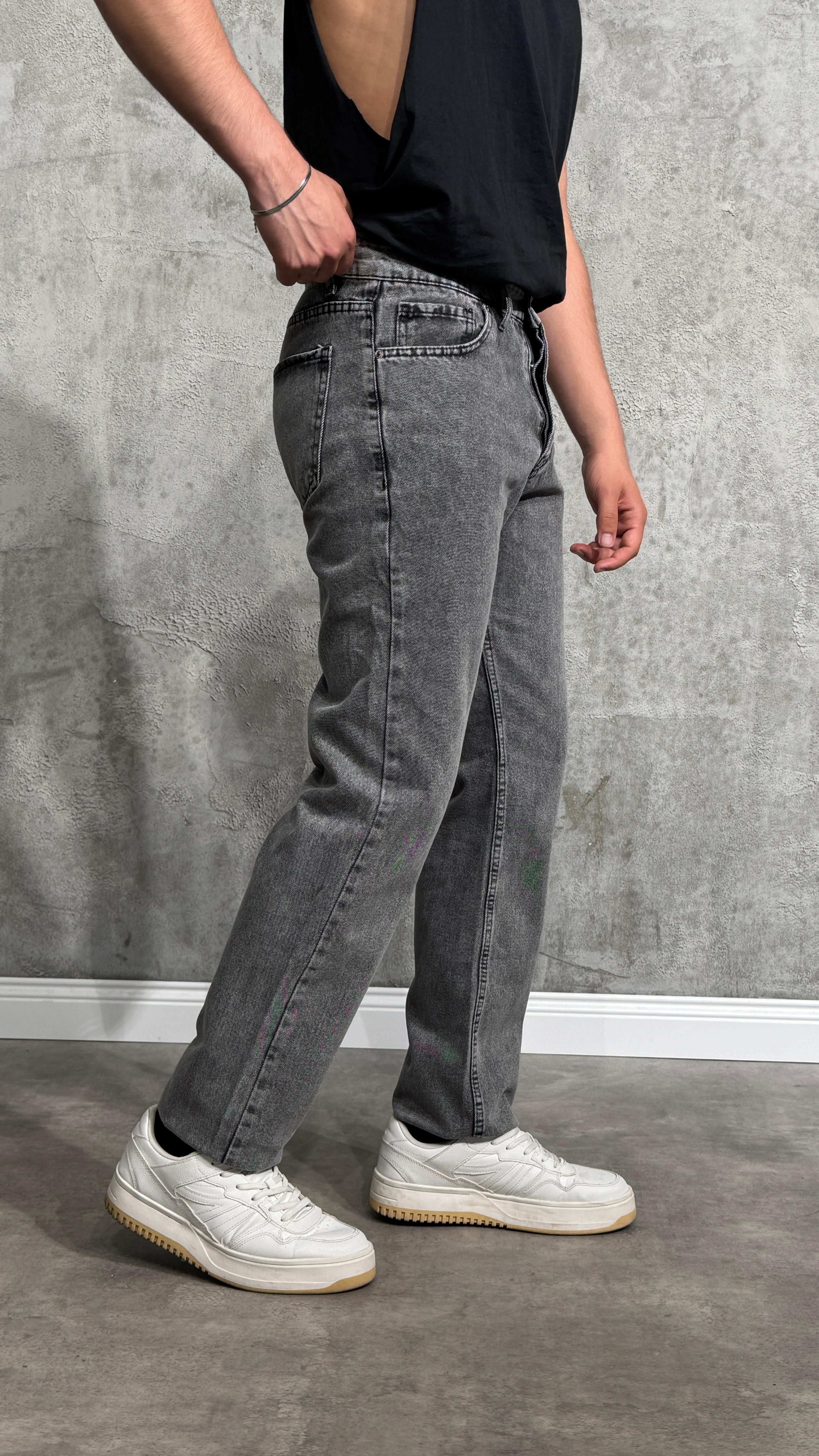 Straight Fit Erkek Antrasit Jean