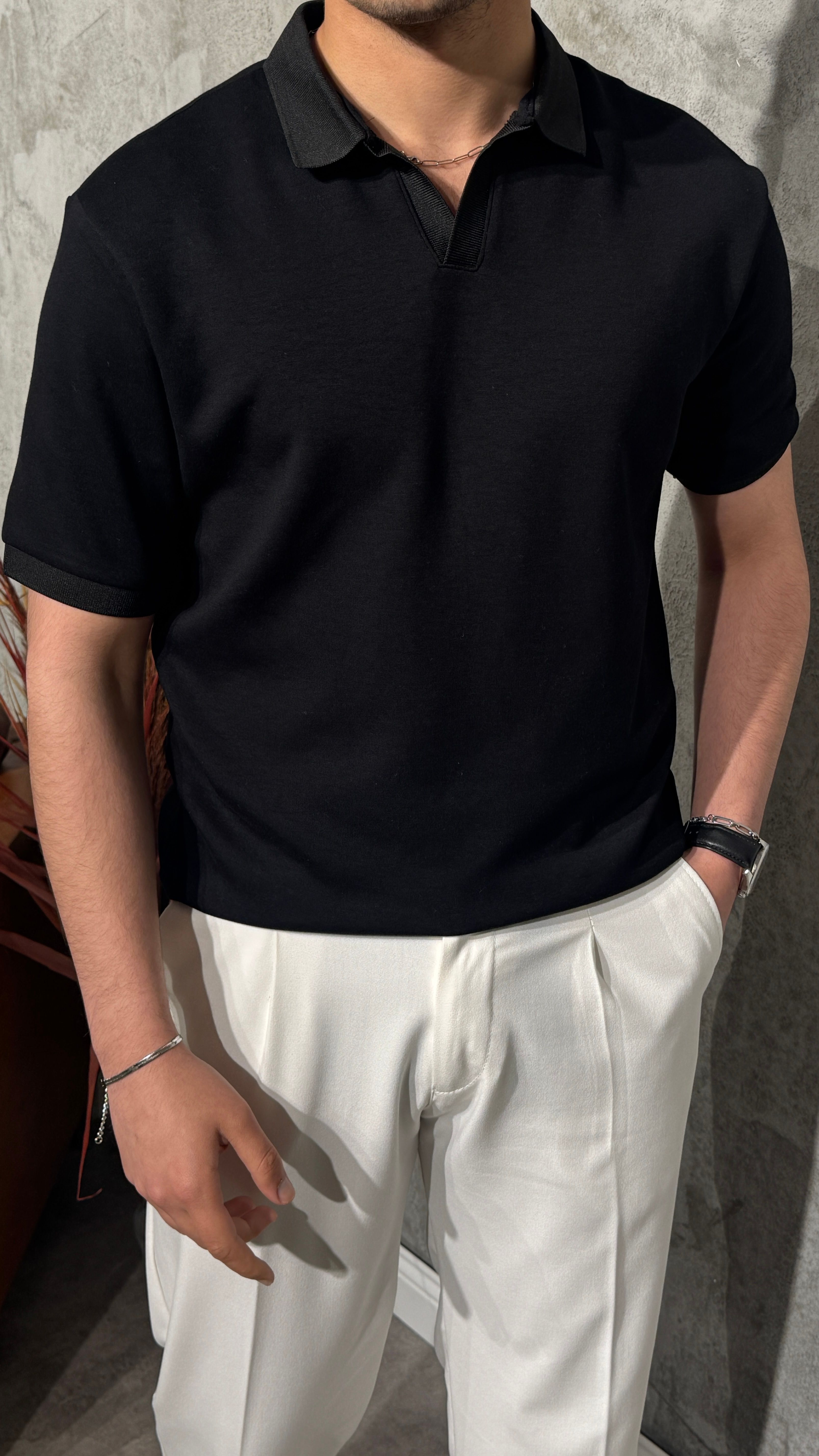 Modal Kumaş Polo Yaka Tişört