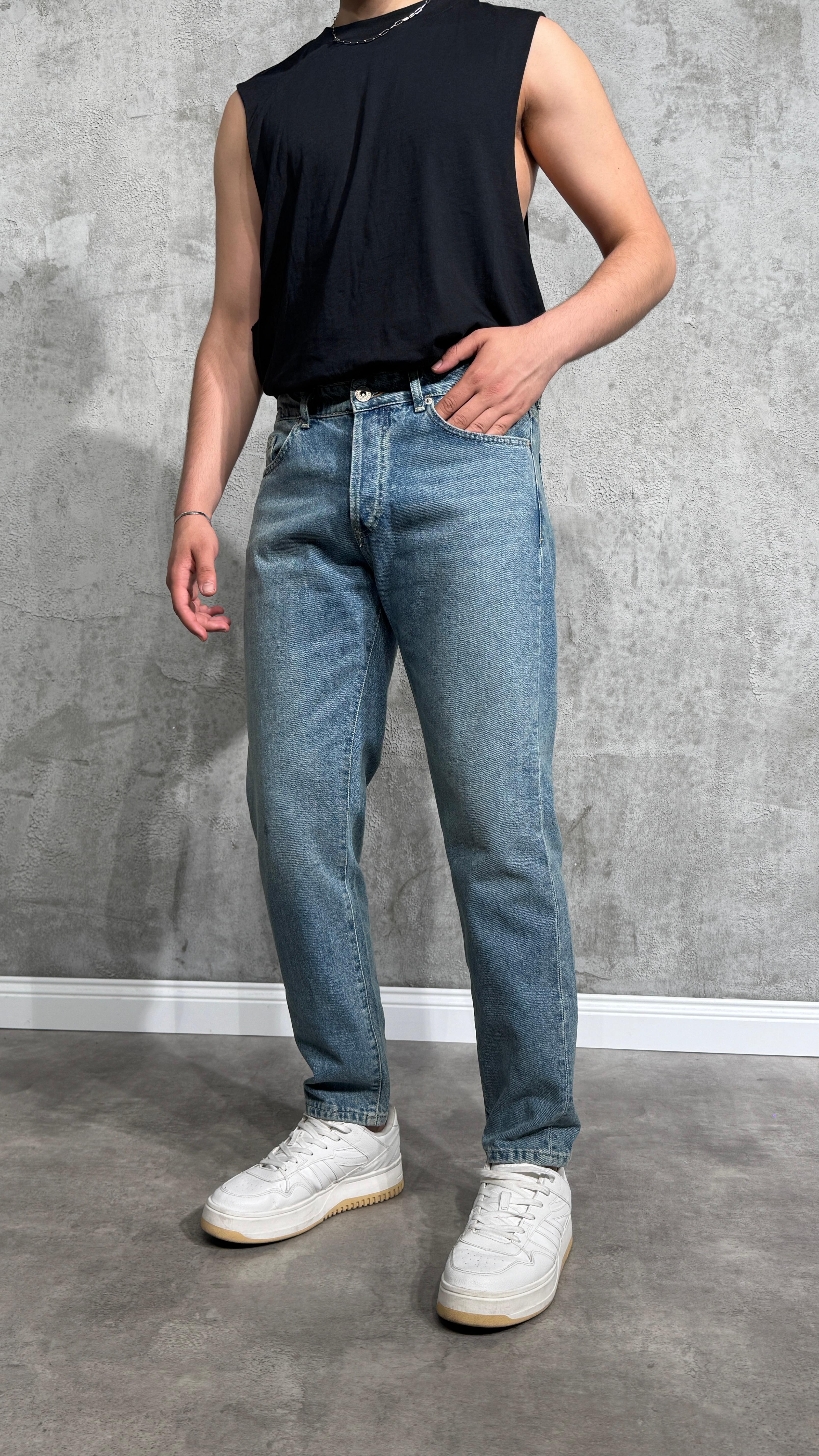 Boyfriend Slim Mavi Kot Pantolon