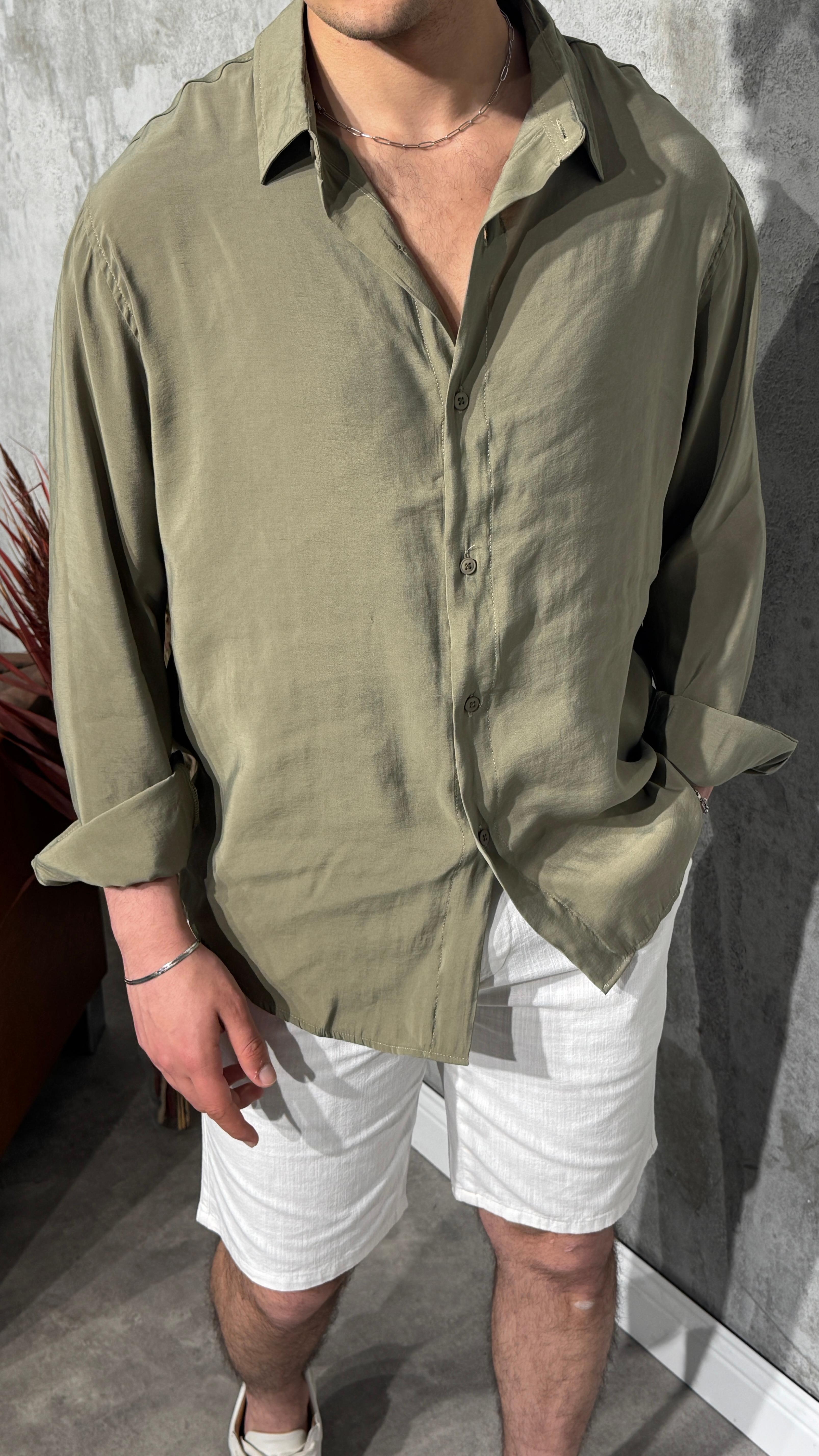 Oversize Tensel Gömlek