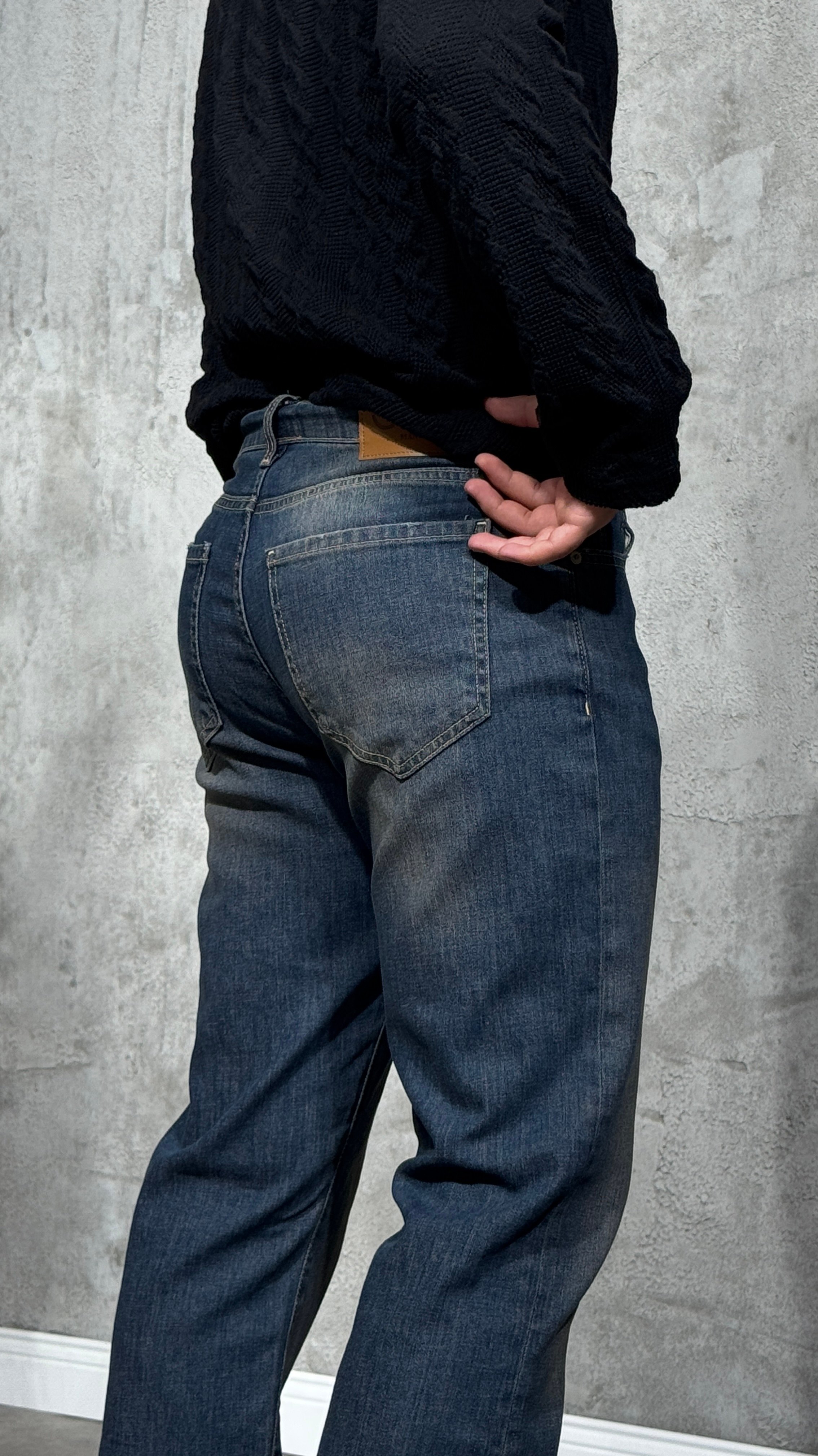 Erkek Regular Fit Lacivert Kot Pantolon
