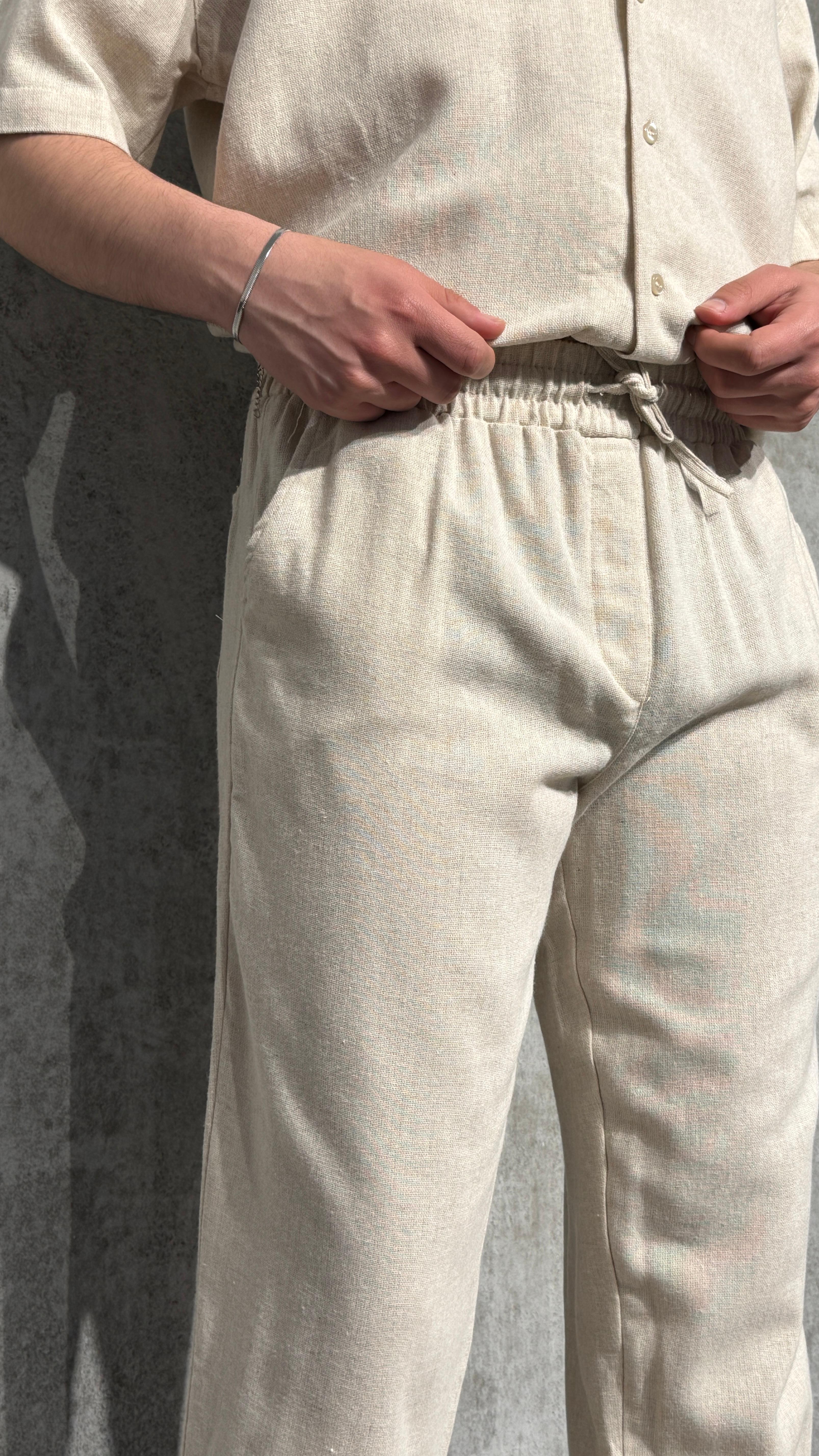 Oversize Keten Eşofman Takım